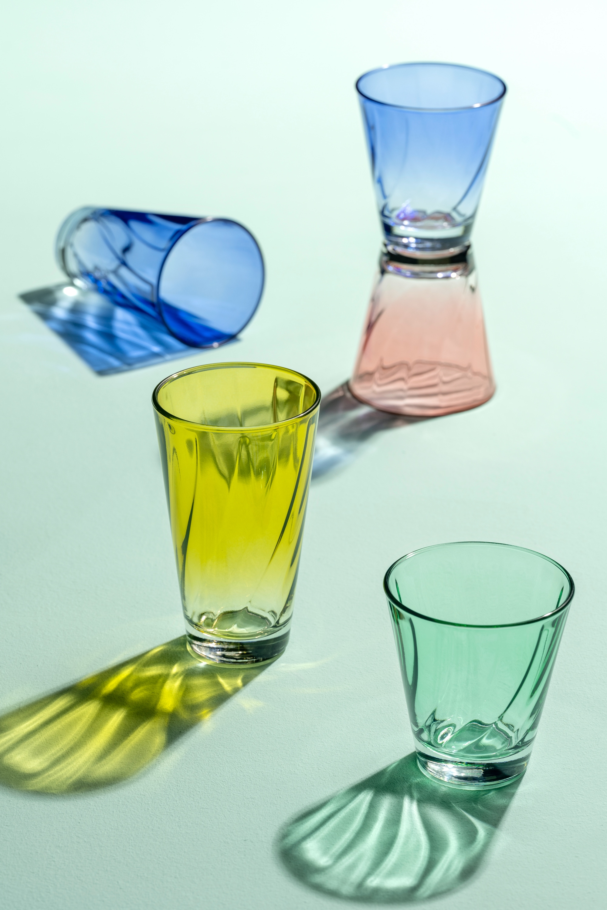 LEONARDO Gläser-Set »Trinkglas, TWIST, 215 ml, 4er-Set«, (Set, 4 tlg.), Whiskybecher, spülmaschinengeeignet