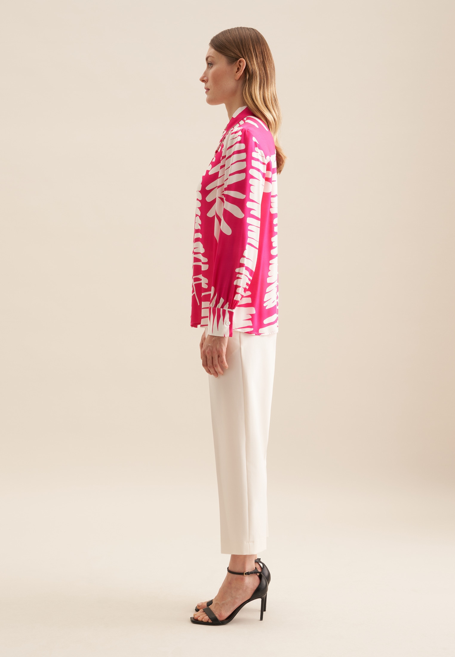 seidensticker Hemdbluse »Schwarze Rose« 1/1 Kragen Blätter