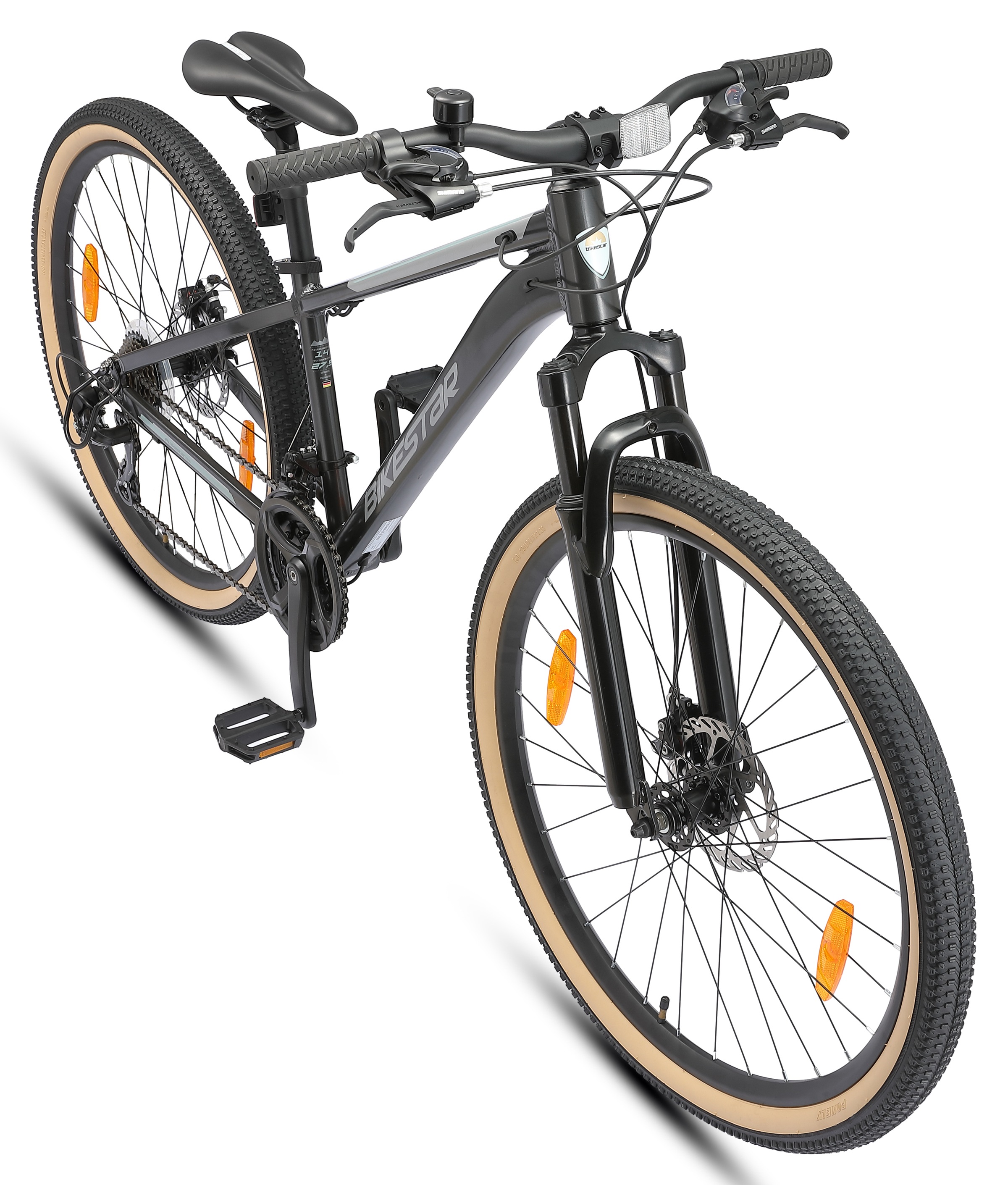 Bikestar Mountainbike 21 Gang Shimano RD-TY300 Schaltwerk Kettenschaltung für Damen und Herren, Kettenschaltung