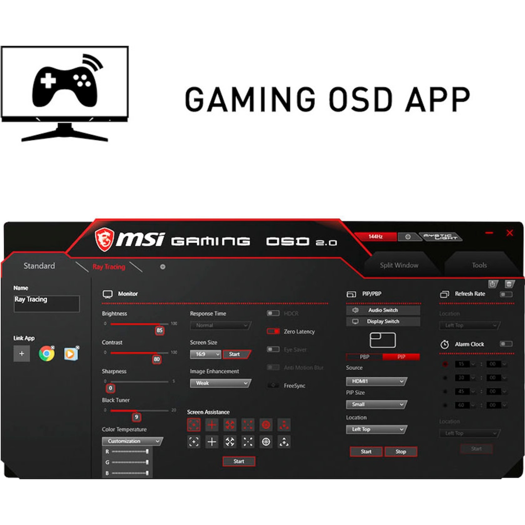 MSI Curved-Gaming-Monitor »Optix MAG301CR2«, 76 cm/30 Zoll, 2560 x 1080 px, WFHD, 1 ms Reaktionszeit, 200 Hz, 3 Jahre Herstellergarantie