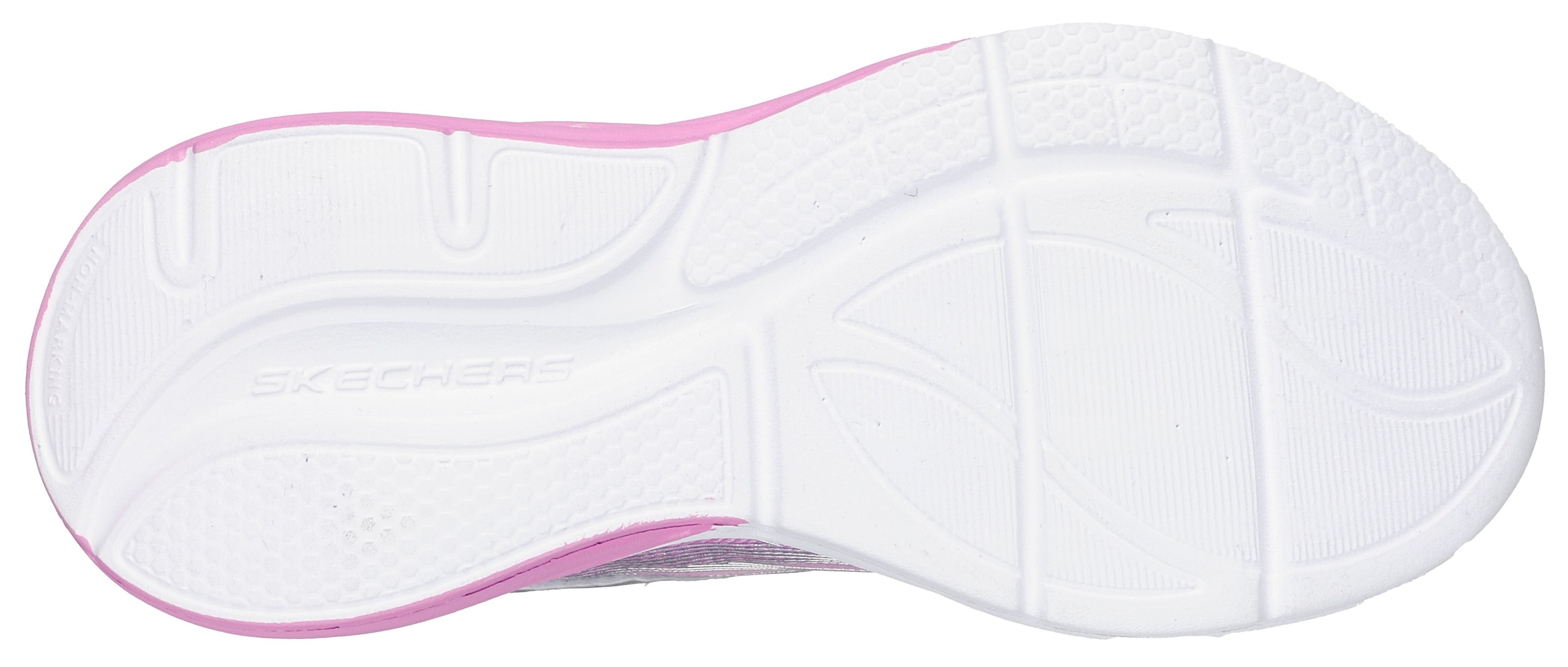 Skechers Sneaker »COSMIC GLOW LIGHTS«, Klettschuh mit Glitzer, Größenschablone zum Download