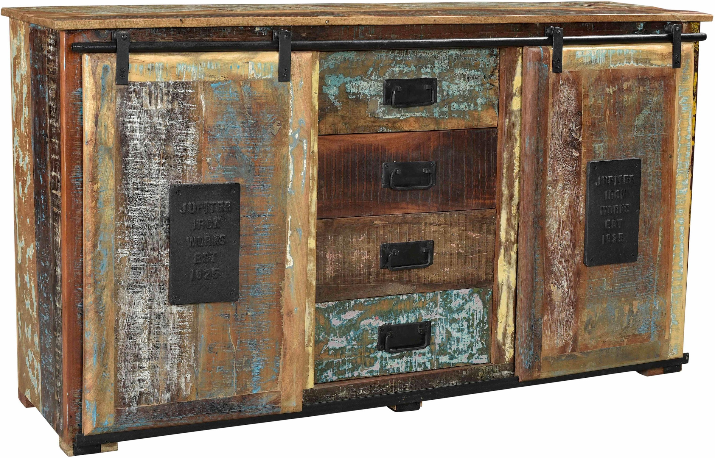SIT Sideboard »Jupiter«, aus recyceltem Altholz, Shabby Chic, Vintage auf  Raten bestellen