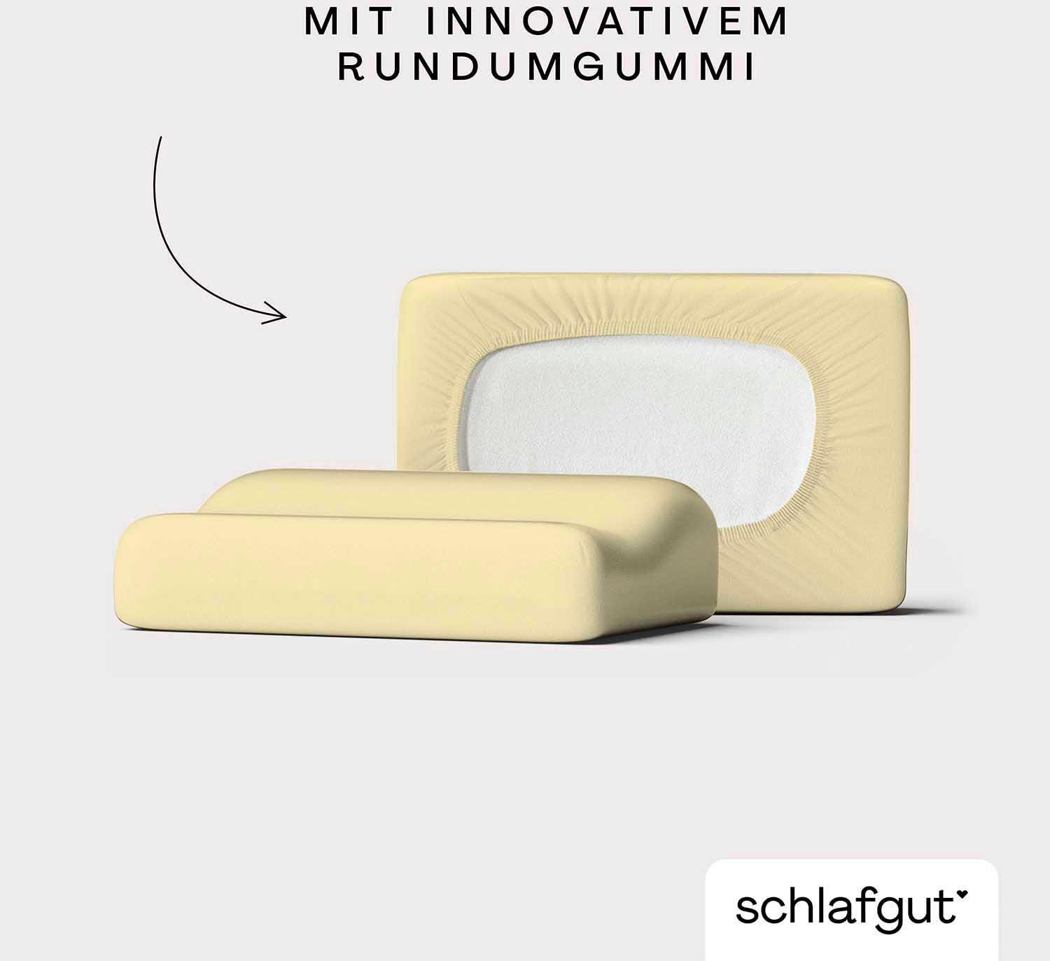 Schlafgut Kissenbezug »Pure flexibler Kissenbezug für Nackenstützkissen« Bio-Baumwolle mit Elasthan, mit Gummizug, bügelfrei