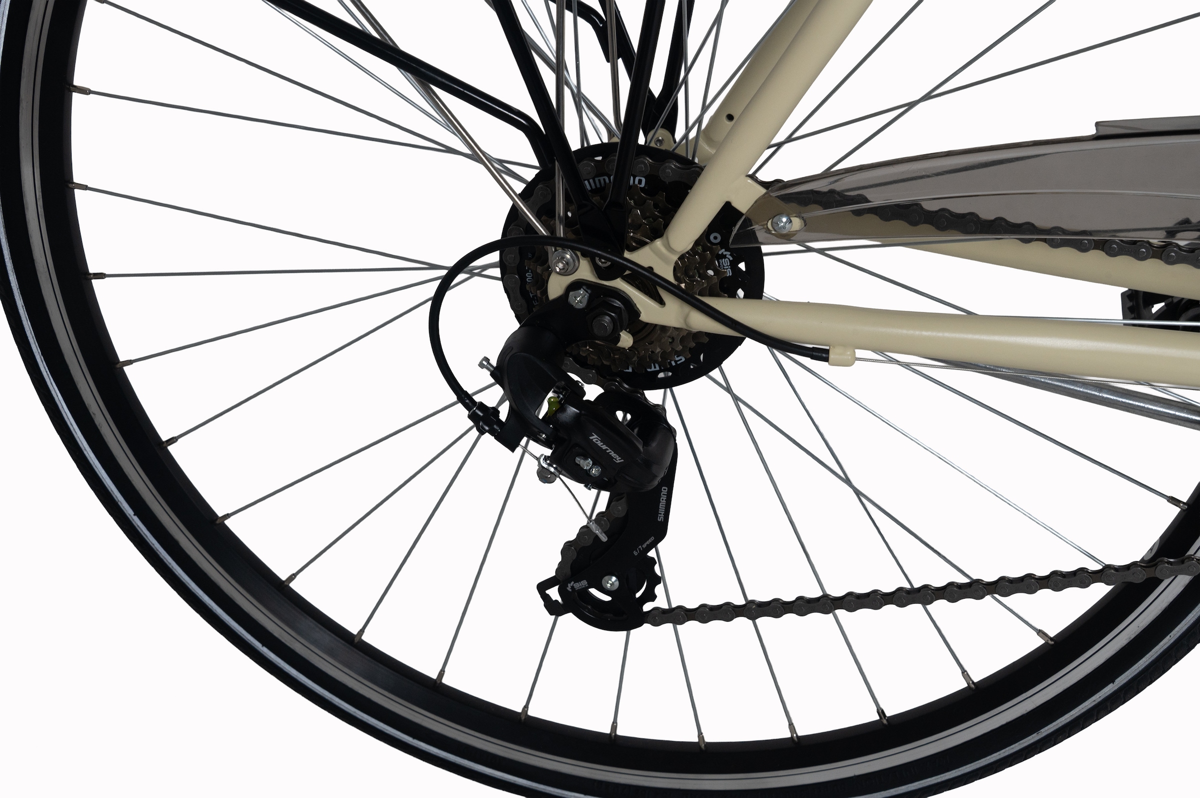 Dacapo Trekkingrad »DaCapo Trekkingrad Herren 28'' Montreal beige 21 Gänge« 21 Gang Shimano Tourney Schaltwerk Kettenschaltung 53, 