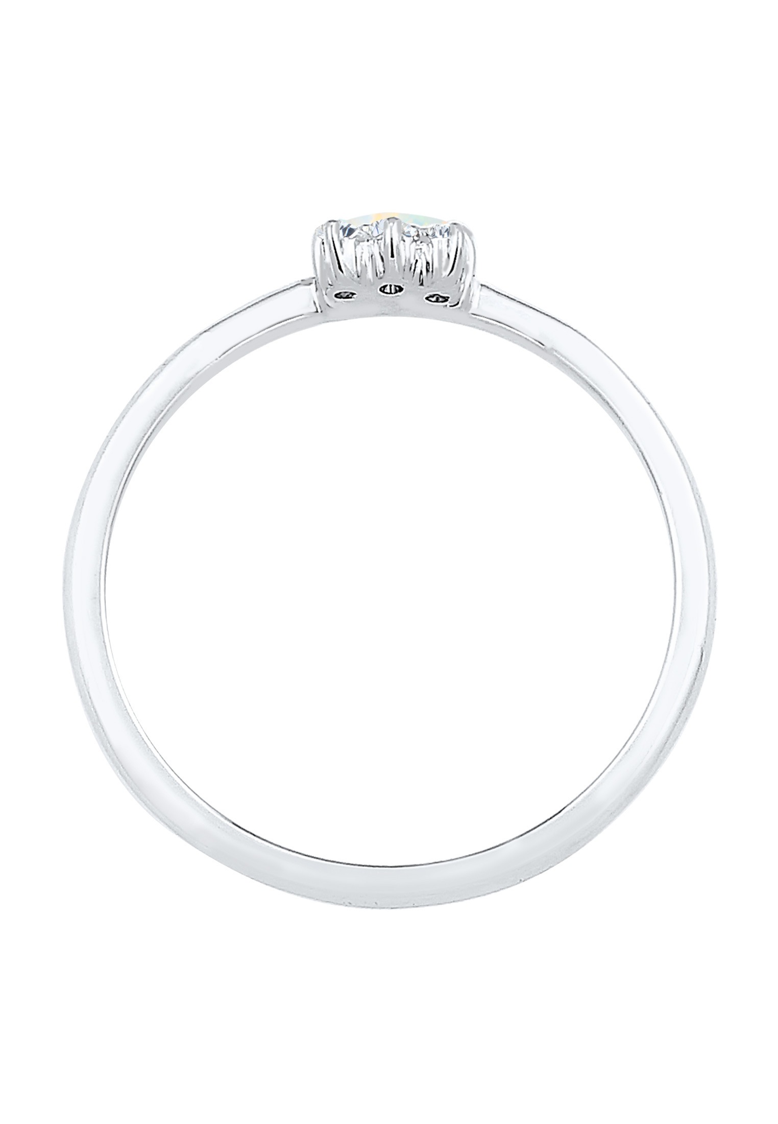 Elli Verlobungsring »Vintage Zirkonia Kristalle Opal Trend 925 Silber«