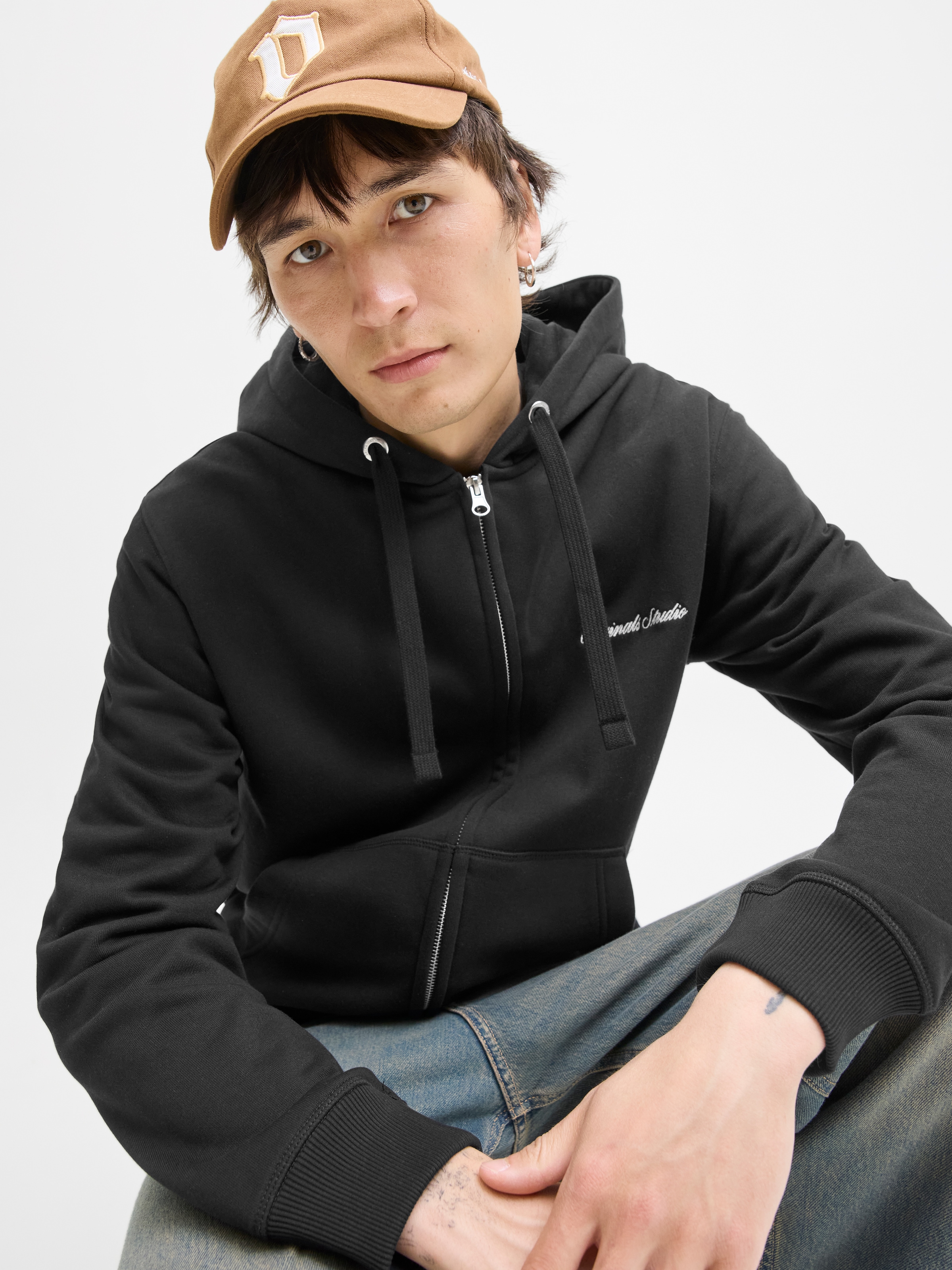 Jack & Jones Kapuzensweatshirt »JORNORREBRO EMB SWEAT ZIP HOOD NOOS«