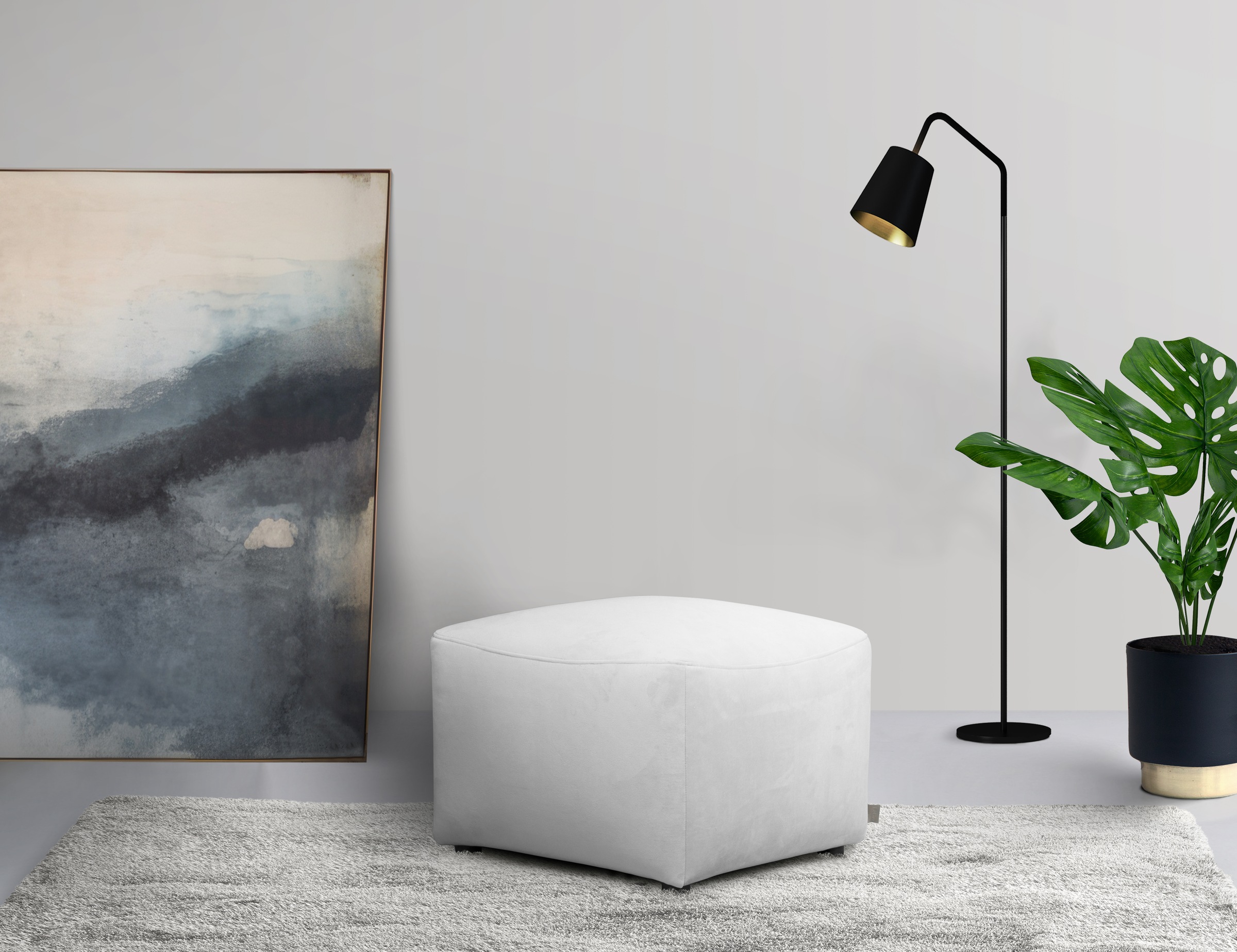 LeGer Home by Lena Gercke Polsterhocker »YANI Sitzhocker mit Wellenunterfed günstig online kaufen