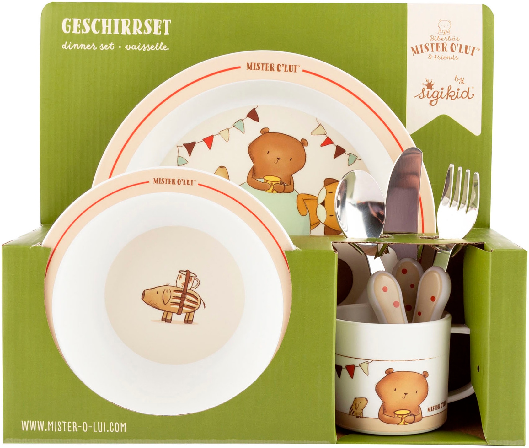 Sigikid Kindergeschirr-Set »Kuschelfreunde, Mister O'Lui«