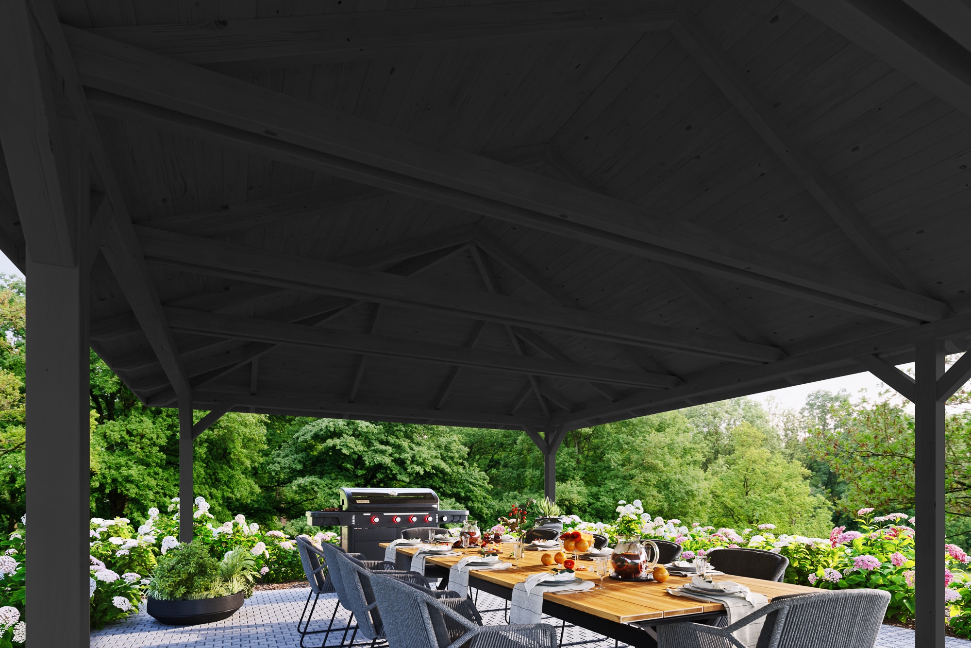 Skanholz Pavillon »Orleans 1«, 4-Eck, BxT: 374x656 cm