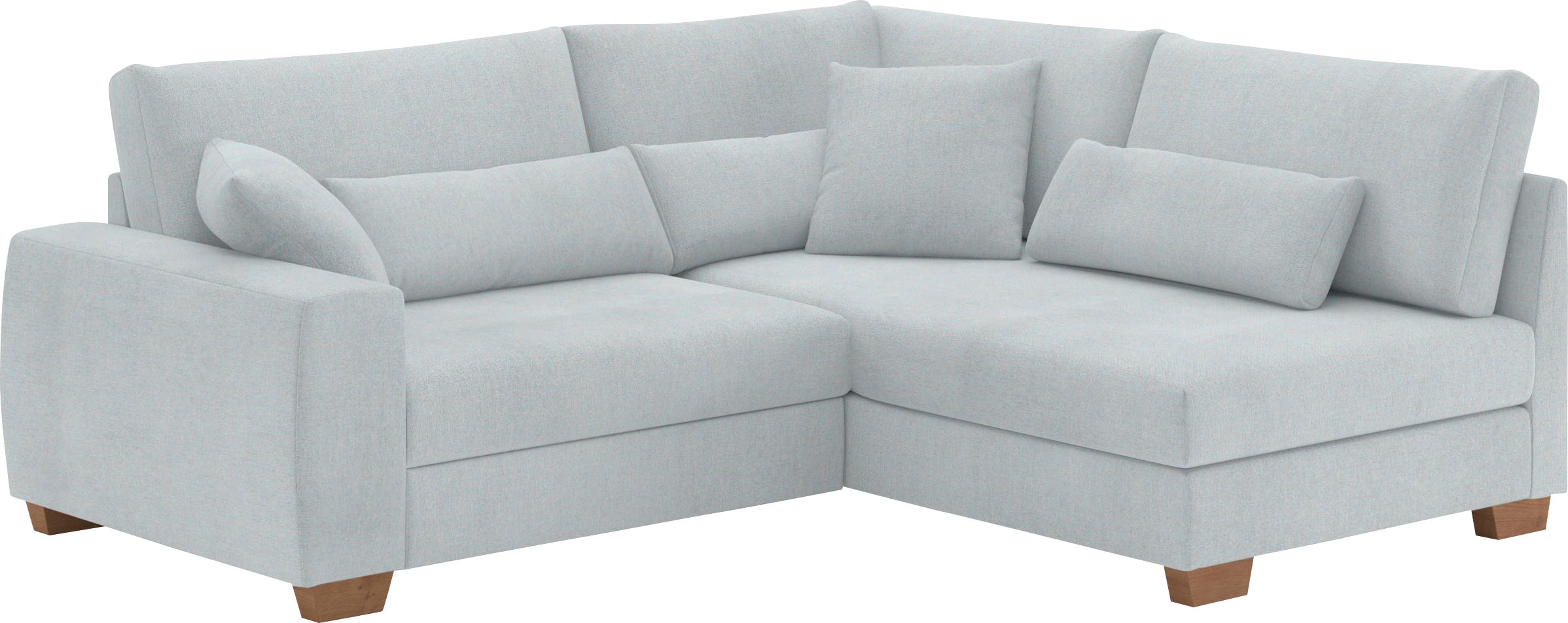 Mr. Couch Ecksofa »Hilla L-Form« Mit Federkern, wahlweise mit Bettfunktion günstig online kaufen