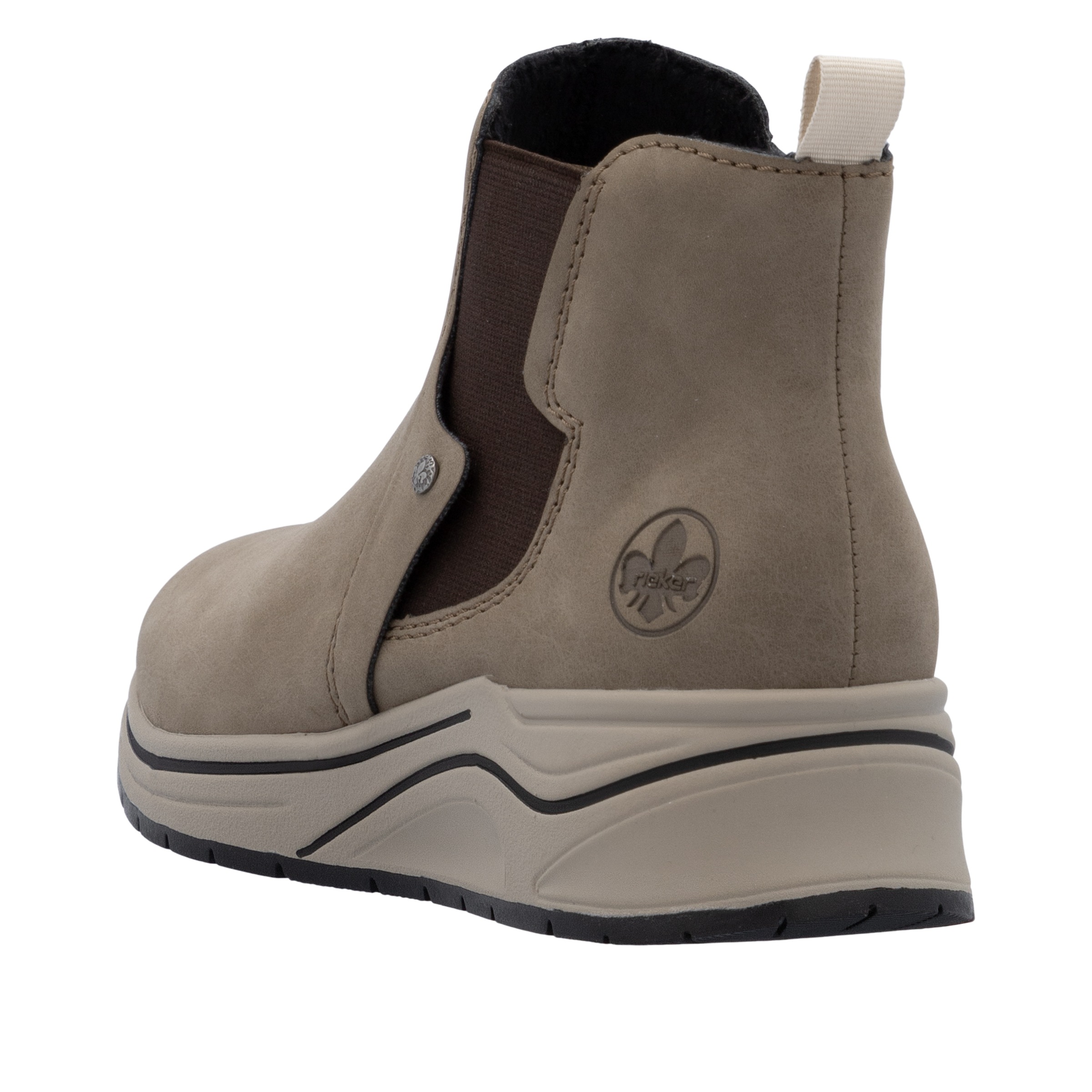 Rieker Slip-On Sneaker, Boots, Stiefelette, High Top Sneaker, Keilboots mit Stretcheinsatz