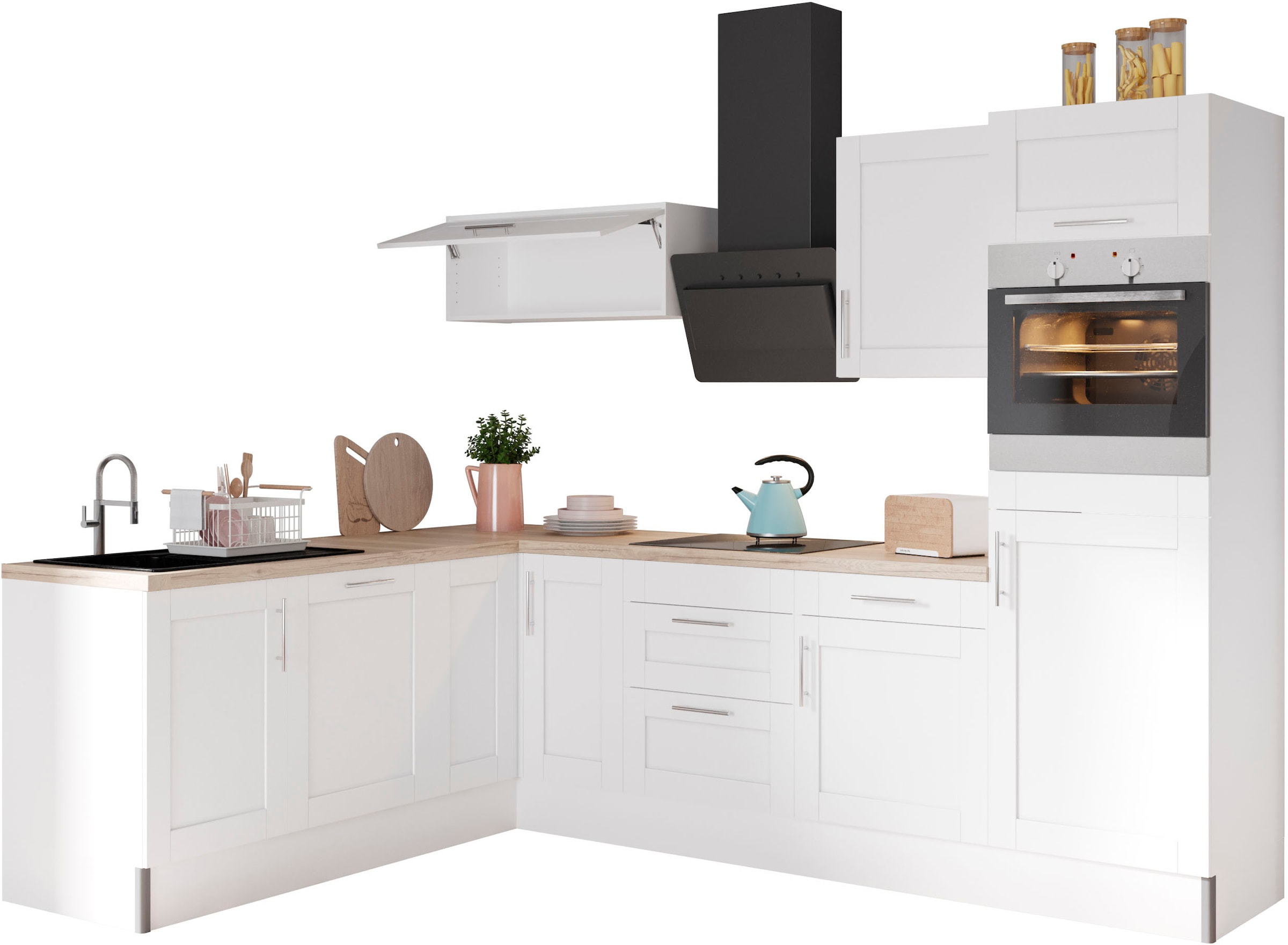 OPTIFIT Küche »Ahus«, 200 x 270 cm breit, wahlweise mit E-Geräten, Soft  Close Funktion auf Raten bestellen
