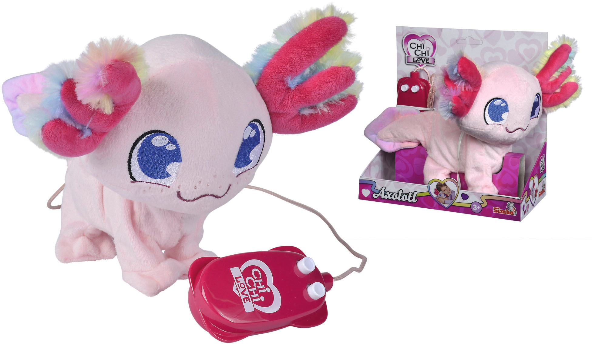 SIMBA Kuscheltier »Chi Chi Love Axolotl«, mit Funktion