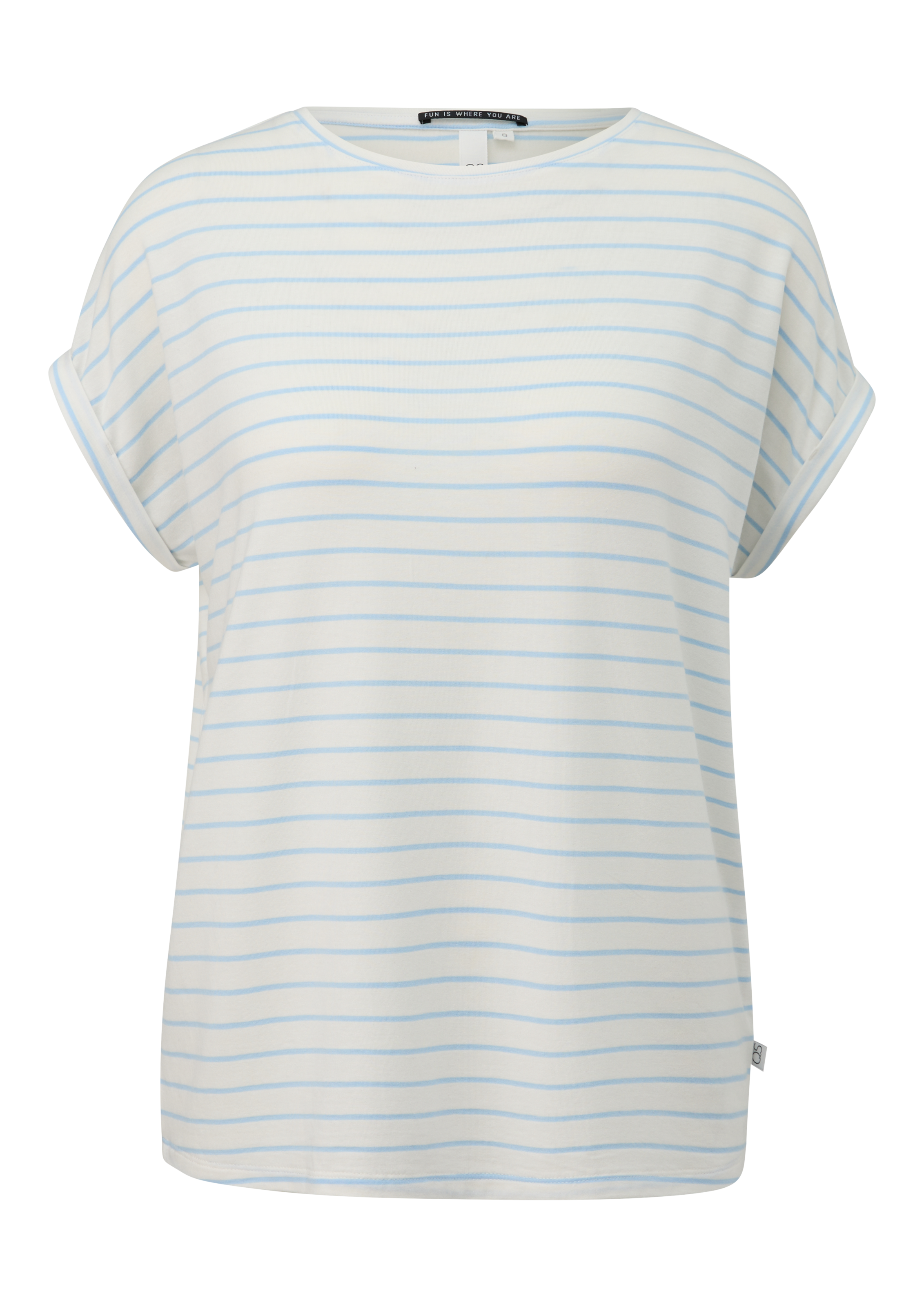QS Kurzarmshirt mit Ärmelaufschlag