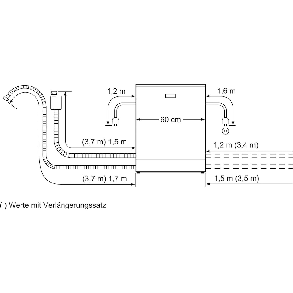 SIEMENS vollintegrierbarer Geschirrspüler »SN736X19NE«, iQ300, SN73HX60CE, 14 Maßgedecke