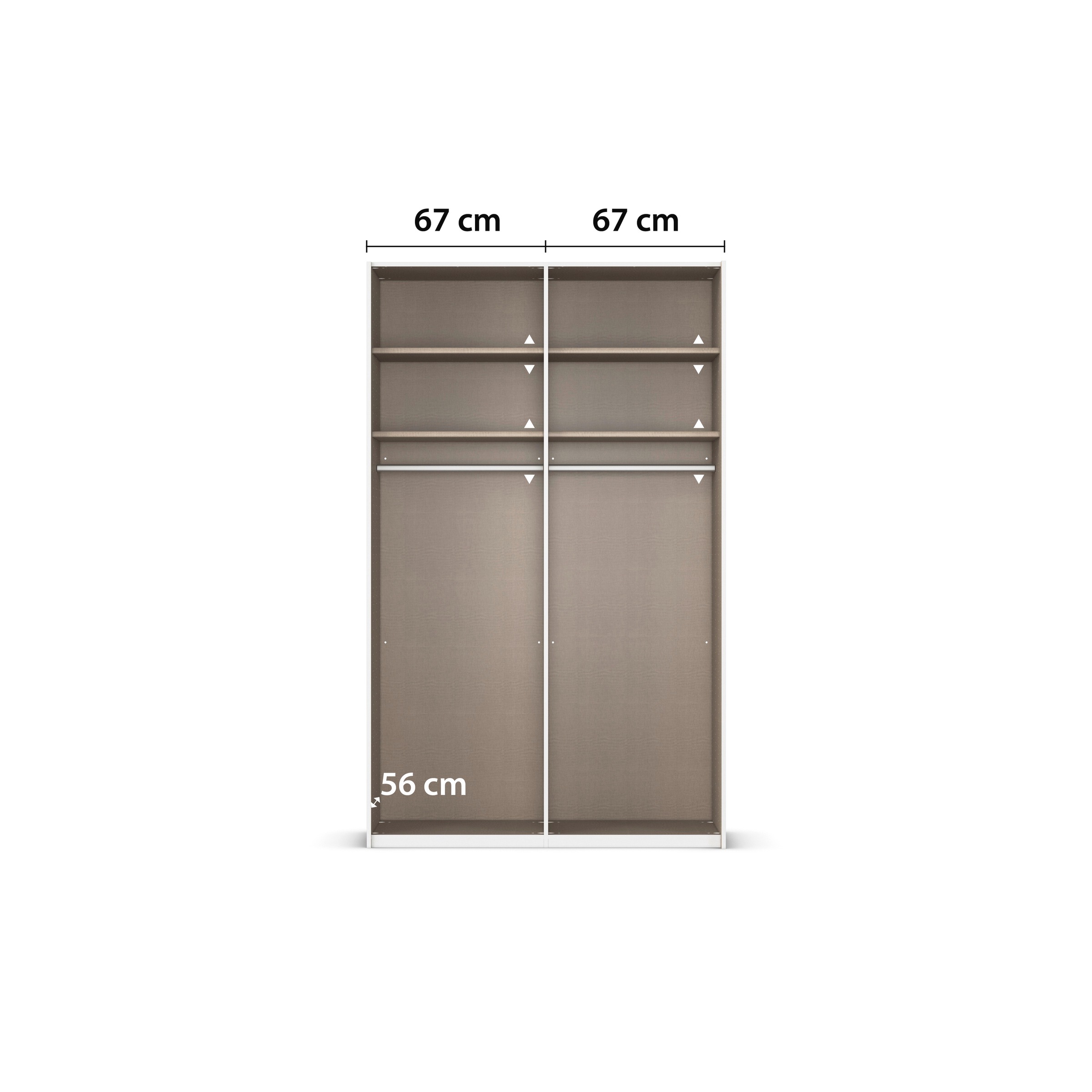 rauch Schwebetürenschrank »Kleiderschrank Schrank Garderobe Schlafzimmerschrank EVELYN«, in elegantem Stil mit Spiegel 5 Breiten viel Stauraum MADE IN GERMANY