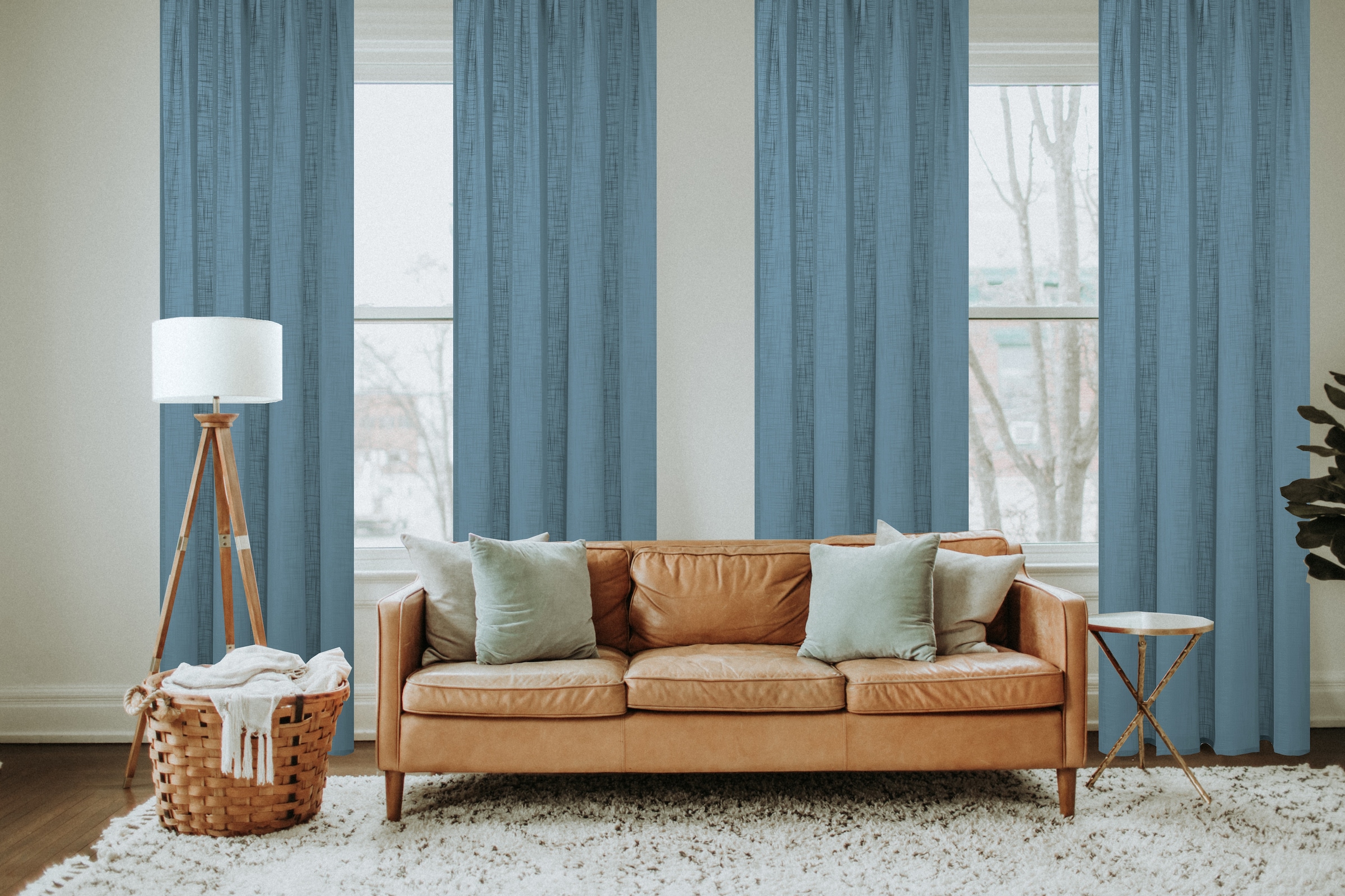 Home Basics Gardine »SOFTY« Ösen 1 Stk. tlg. Ösenschal Leinenstruktur SOFT günstig online kaufen