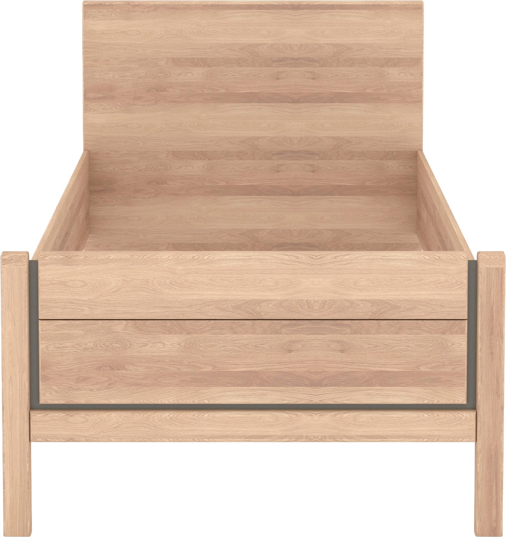 Musterring Holzbett »Sorrent, Bettgestell, Bettrahmen, teilmassiv Eiche«, (MADE IN GERMANY), Eiche teilmassiv, Liegehöhenverstellung, Stollenfußteil