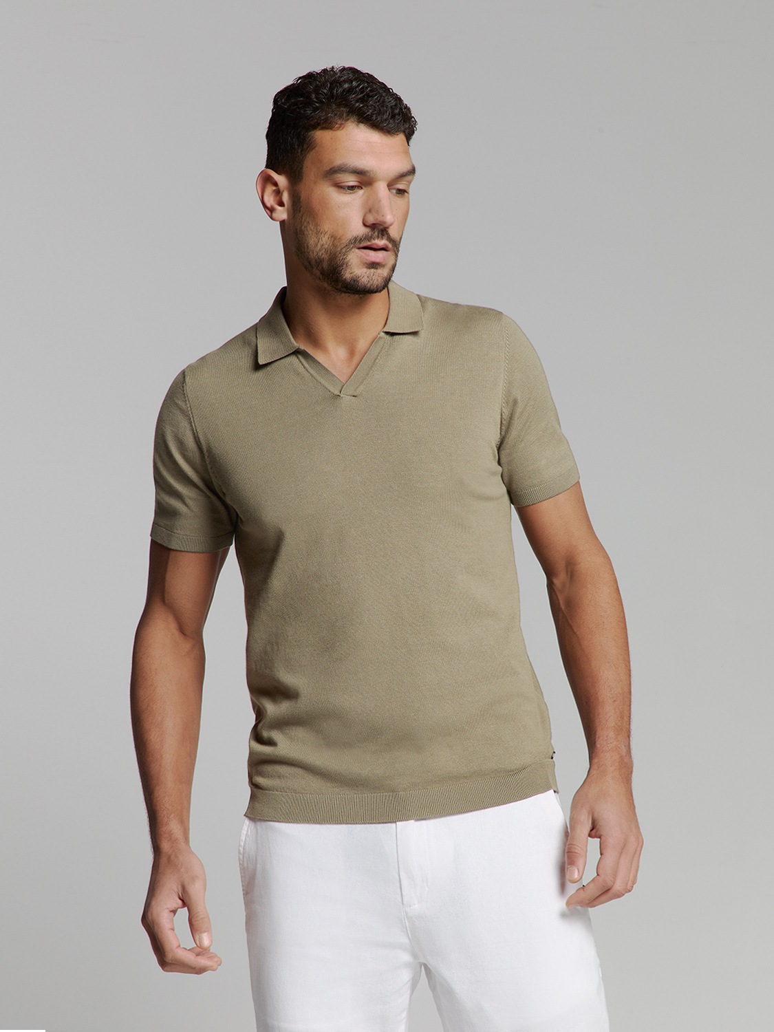 NO EXCESS T-Shirt »No Excess Poloshirt mit kurzen Ärmeln«