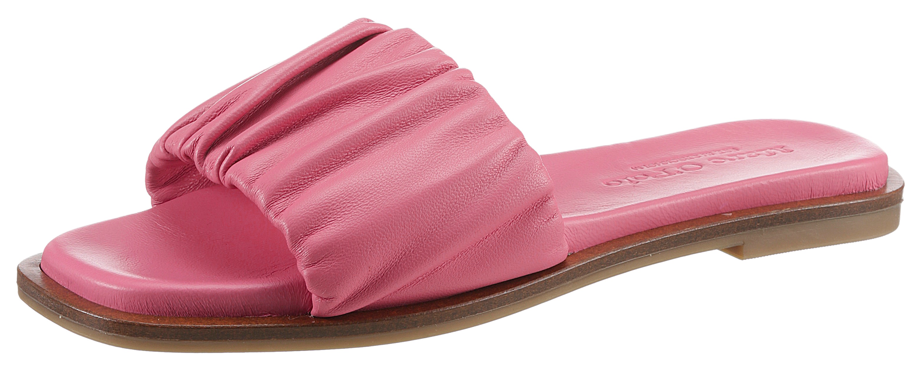 Pantolette, mit geraffter Bandage, Gr. 41, pink