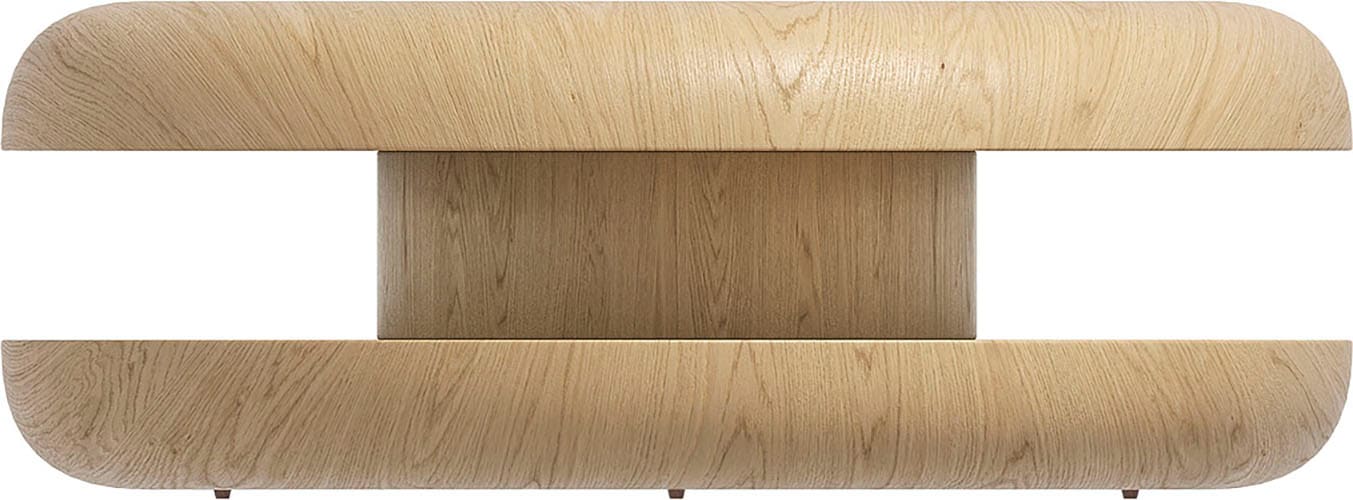 SalesFever Couchtisch »drehbar - runder Design-Wohnzimmertisch aus Holz« 1 Stk. tlg. Stilvoller & moderner Tisch mit Echtholzfurnier, Ø 90 cm