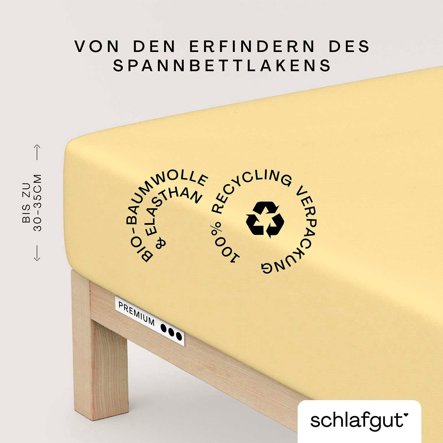 Schlafgut Spannbettlaken »Premium«, Zero Waste Verpackung, PREMIUM Qualität günstig online kaufen