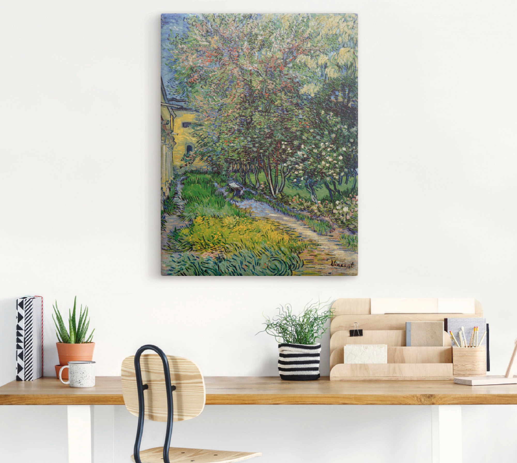 Artland Leinwandbild »Der Garten vom St. Paul Krankenhaus«, Garten, (1 St.), auf Keilrahmen gespannt