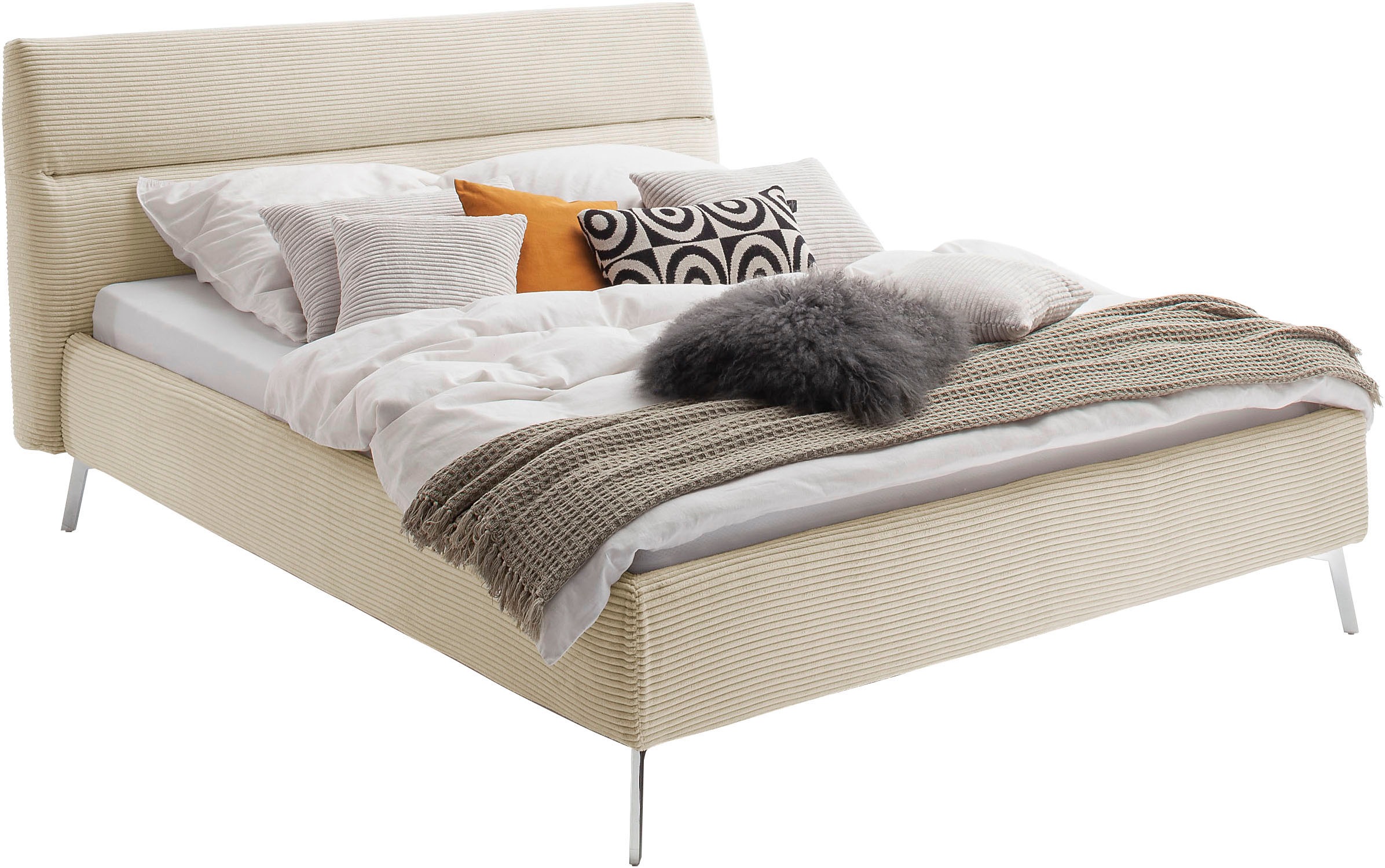 Home affaire Polsterbett »Elvo, weichgepolstertes Kopfteil, wahweise Überlä günstig online kaufen
