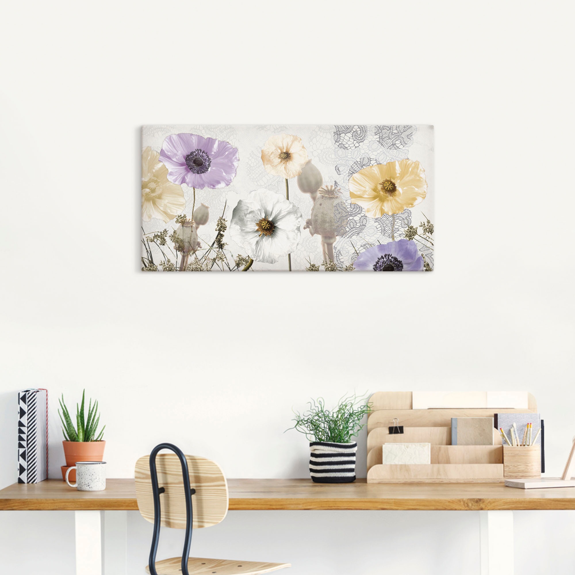 Artland Wandbild »Glänzende Mohnblumen« Blumen & Gärten 1 Stk. tlg. als Alu günstig online kaufen