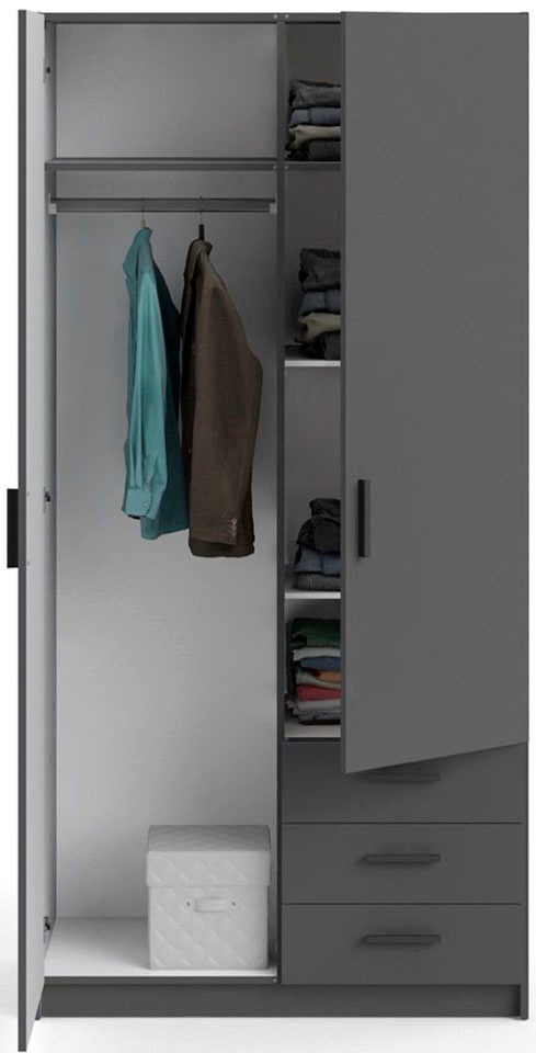 INOSIGN Kleiderschrank »Sprint Drehtürenschrank, Aufbewahrung Kasten Schrank Stauraum«, Breite 98,5/147 oder 195,5 cm, je mit Einlegeböden und Kleiderstange