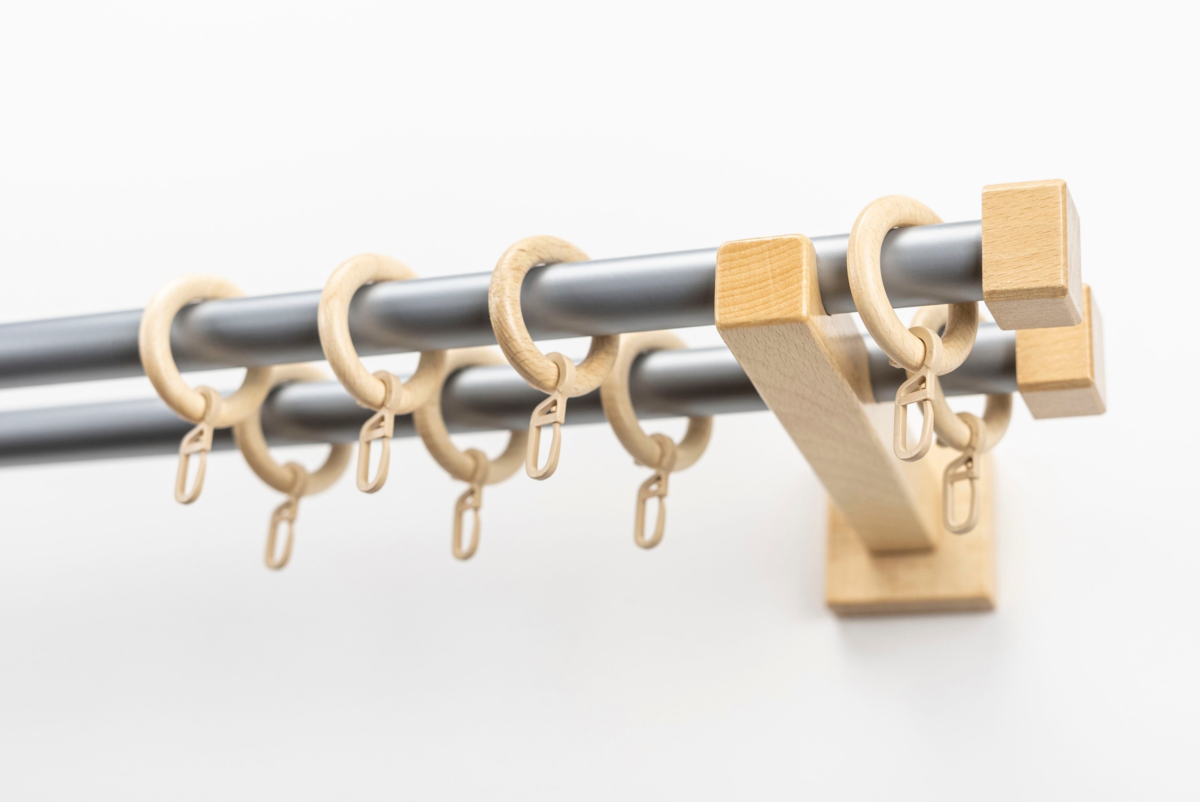 GARESA Gardinenstange »CUBUS« Ø 20 mm 2 läufig-läufig Wunschmaßlänge;Träger günstig online kaufen