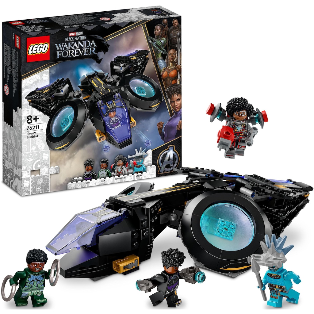 LEGO® Konstruktionsspielsteine »Shuris Sonnenvogel (76211), LEGO® Marvel«, (355 St.)