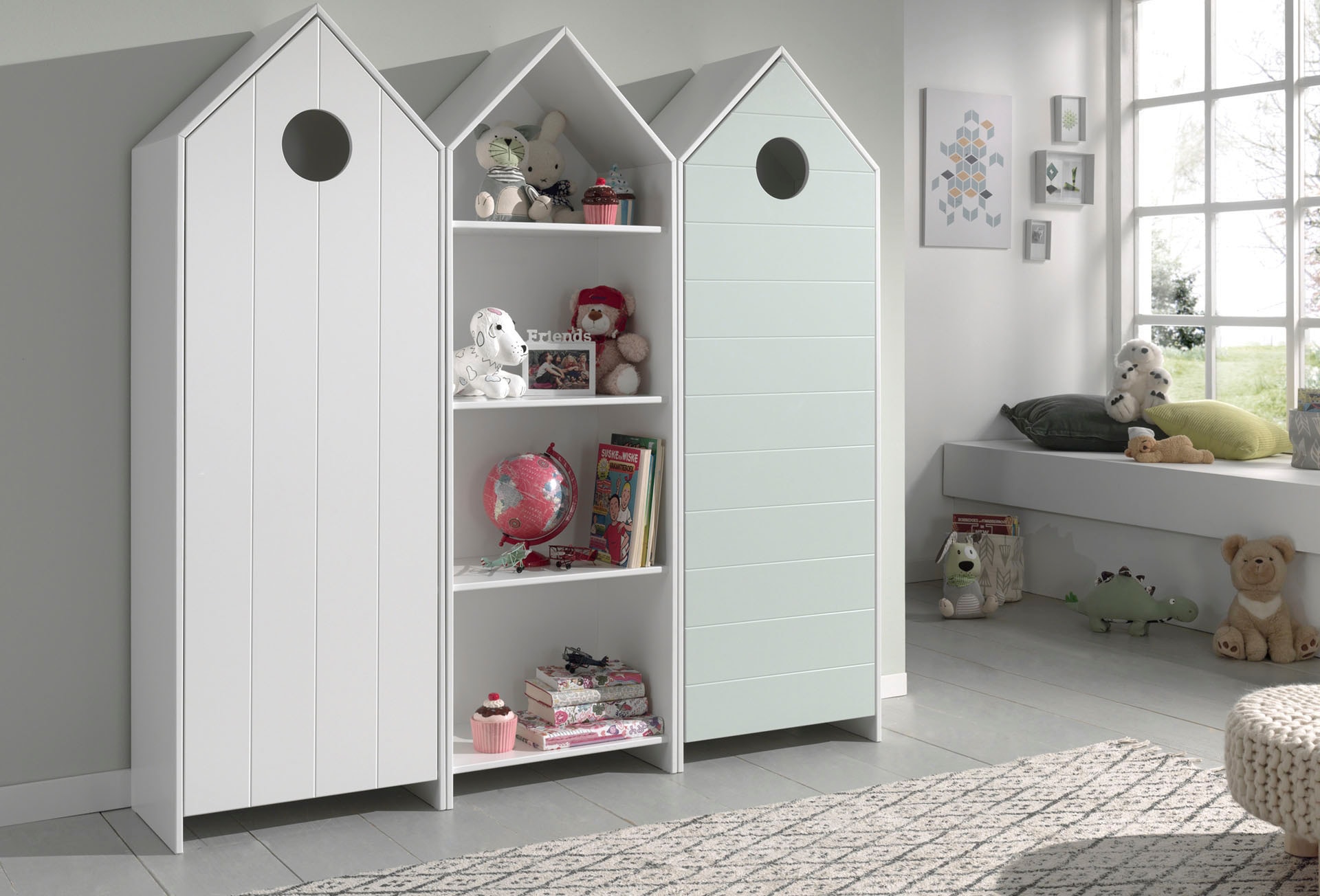 Vipack Drehtürenschrank »Casami, mit Soft-Close, viel Stauraum, TOP modern«, (B/H/T ca. 57,6x171,3x37cm, verschiedene Farben, Strandhaus-Optik), als Kleider-/Wäscheschrank nutzbar, universell einsetzbar