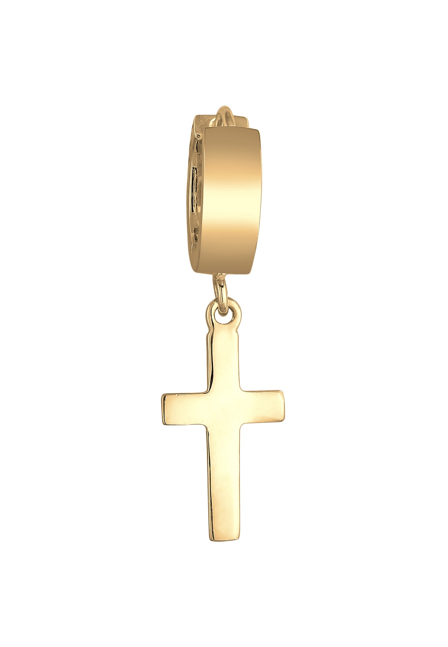 Kuzzoi Paar Creolen »Creole Kreuz Scharnier Single 925 Silber«