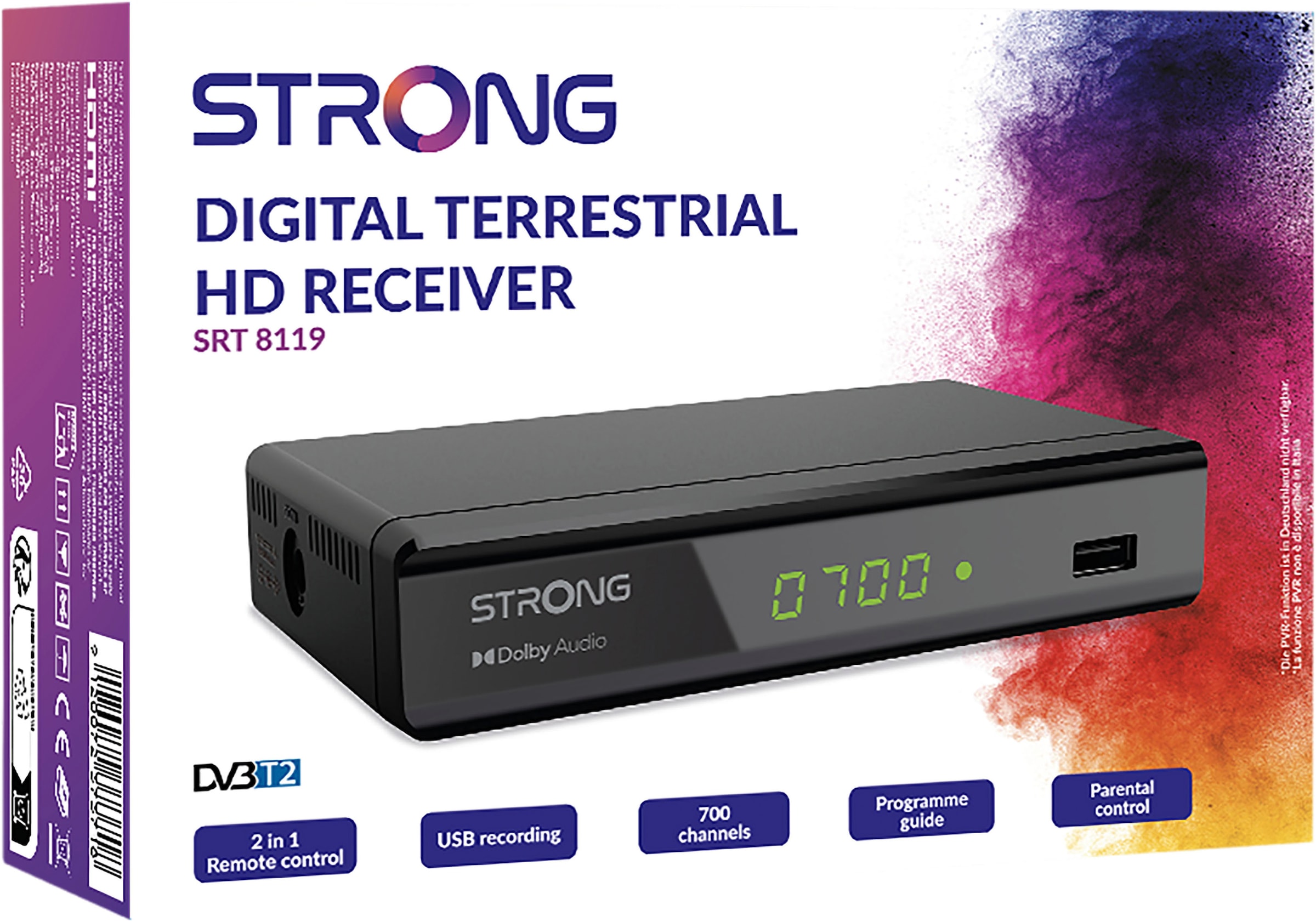 Strong AV-Receiver »SRT 8119«, 2.0, (USB-Mediaplayer-Kindersicherung-EPG (elektronische Programmzeitschrift), Hervorragende Audio- und Videoqualität