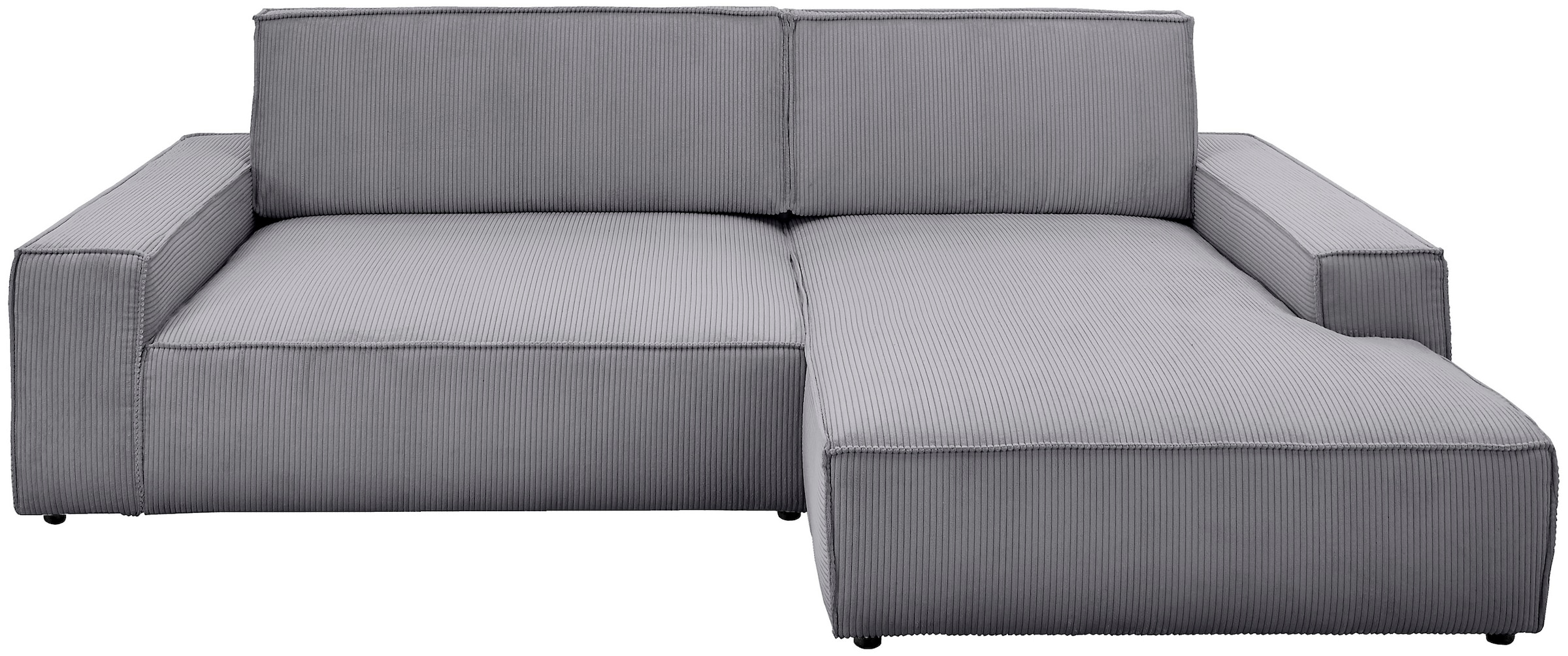 Home affaire Ecksofa »NEU: SHERWOODL XXL 284, Big-Sofa L-Form, tiefe Sitzfläche 95 cm, Cord,«, Leinenoptik, Recamiere rechts/links, auch als Schlafsofa stellbar