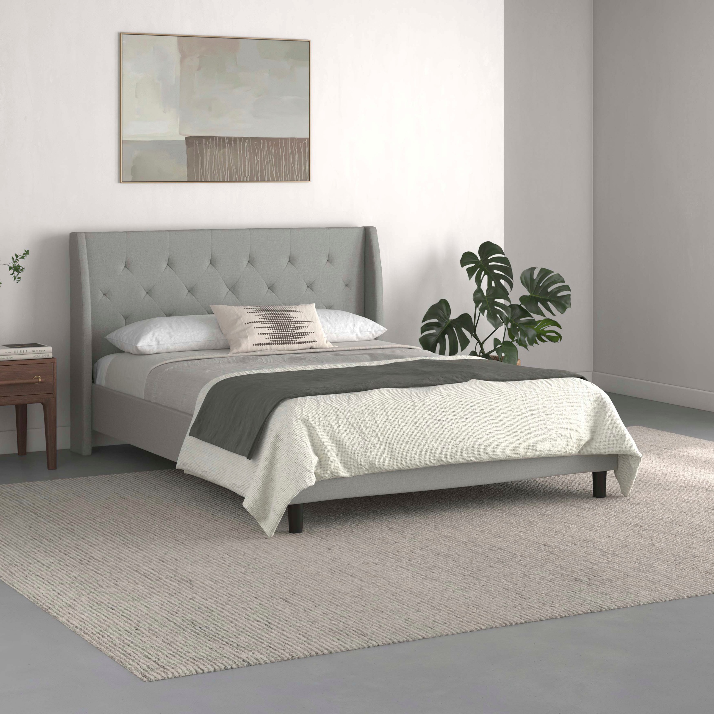 OTTO home Polsterbett »Kempton« 1 Stk. tlg. mit Rautenheftung, gepolstert, günstig online kaufen