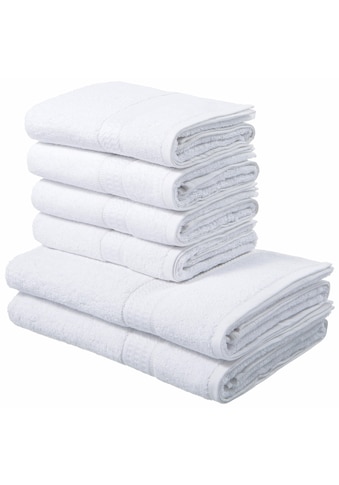 my home Handtuch Set »Juna«, Set, 6 tlg., Walkfrottee, Handtuchset mit feiner... kaufen