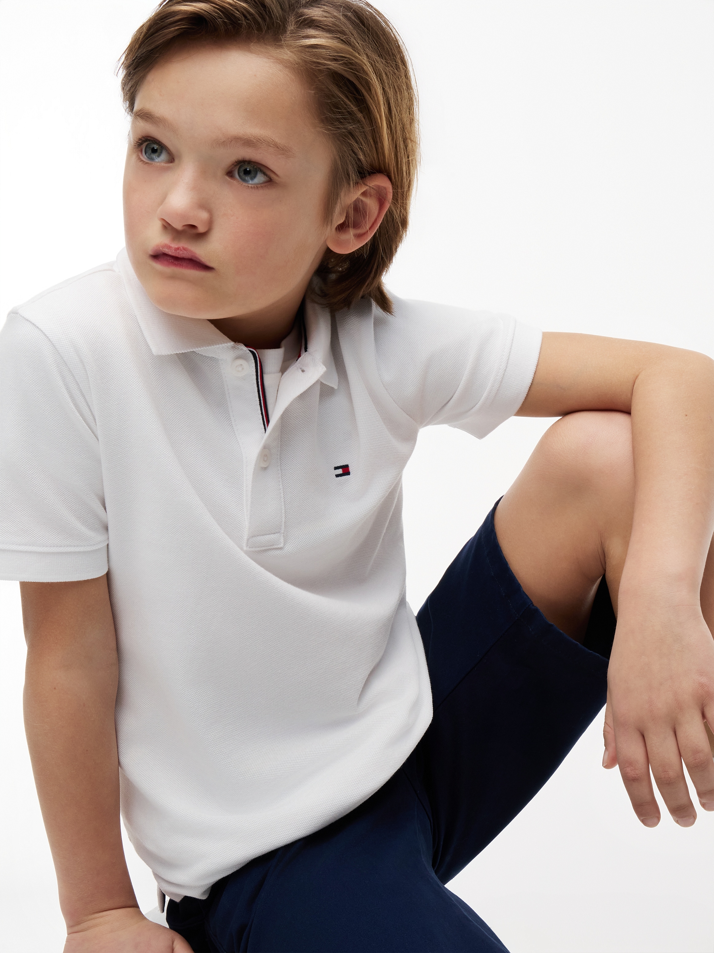 Tommy Hilfiger Poloshirt »FLAG POLO« Kinder bis 16 Jahre mit Polokragen