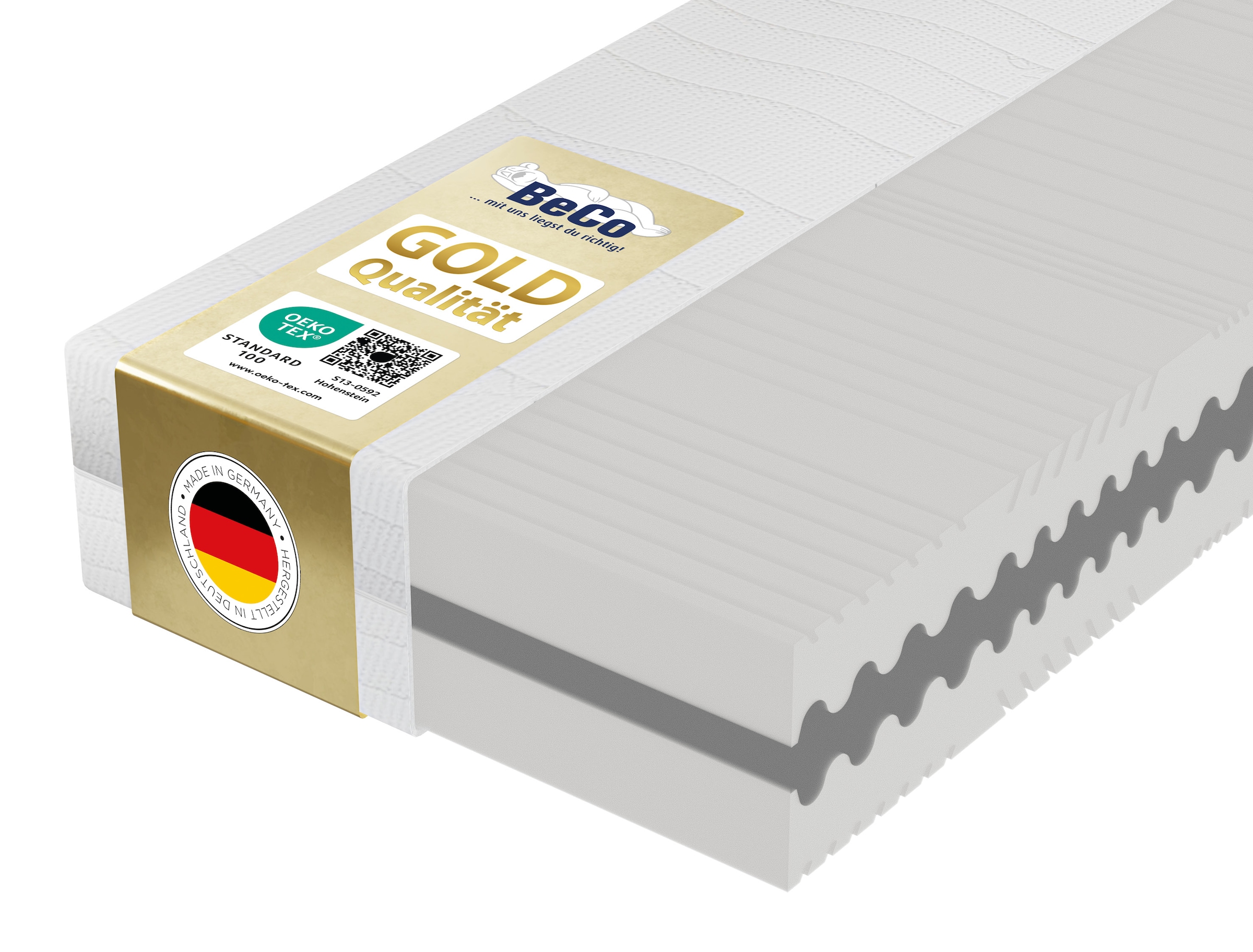 Beco Komfortschaummatratze »Gigant Trio – GOLD Komfortschaummatratze in Luxus-Bettenhöhe« 30 cm hoch Raumgewicht: 35 kg/m³ 1 Stk. tlg. Luxus 30 cm Höhe, 7 Zonen, Wendematratze, erhältlich auch 140x200