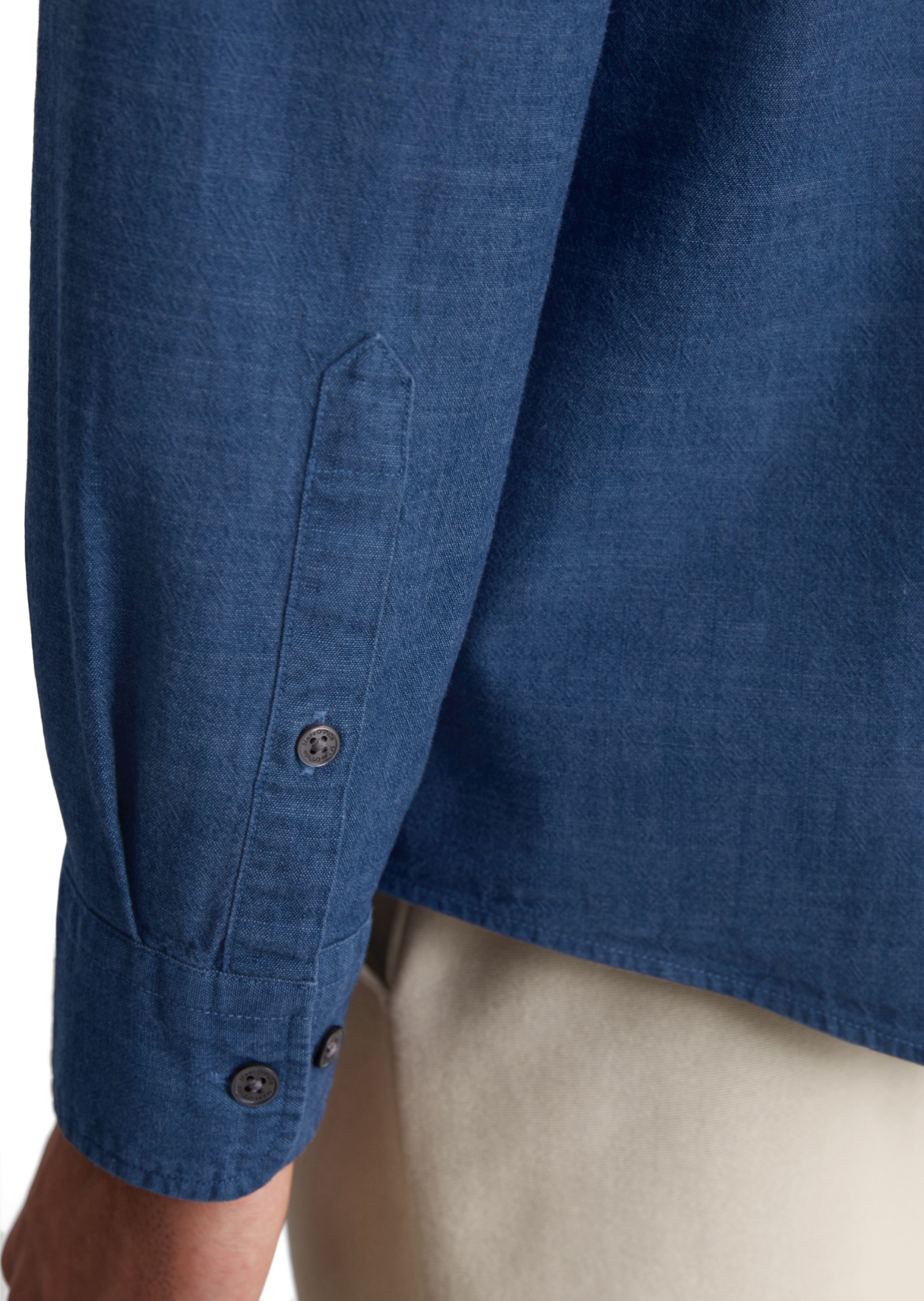 Marc O'Polo Langarmhemd, weiche, leichte Chambray-Qualität
