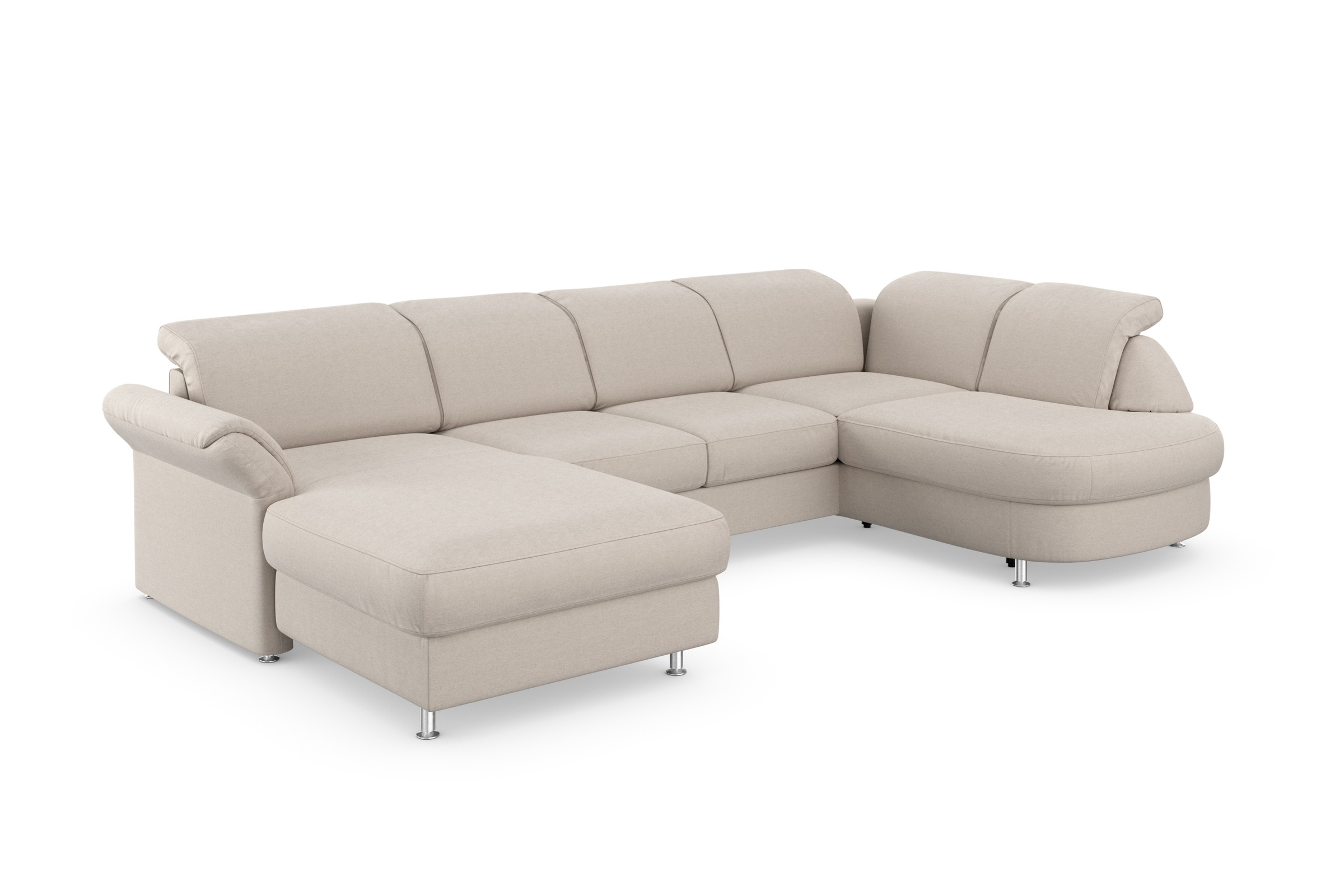 sit&more Wohnlandschaft »Apulia U-Form«, wahlweise Bettfunktion, Bettkasten und Kopf- und Armteilverstellung