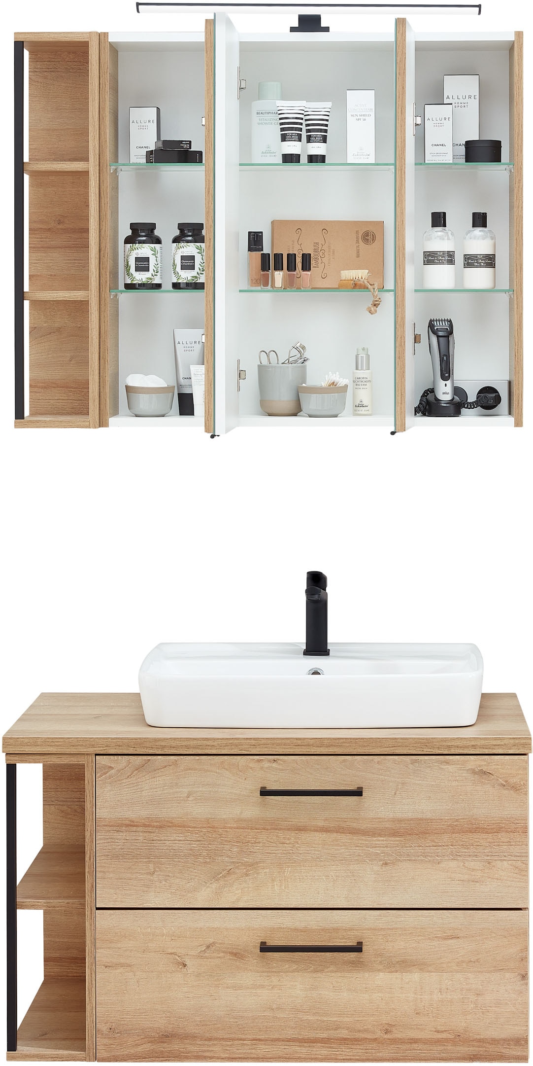 Saphir Badmöbel-Set »5-tlg. Mit Softclose-Türen« 6 Stk. tlg.