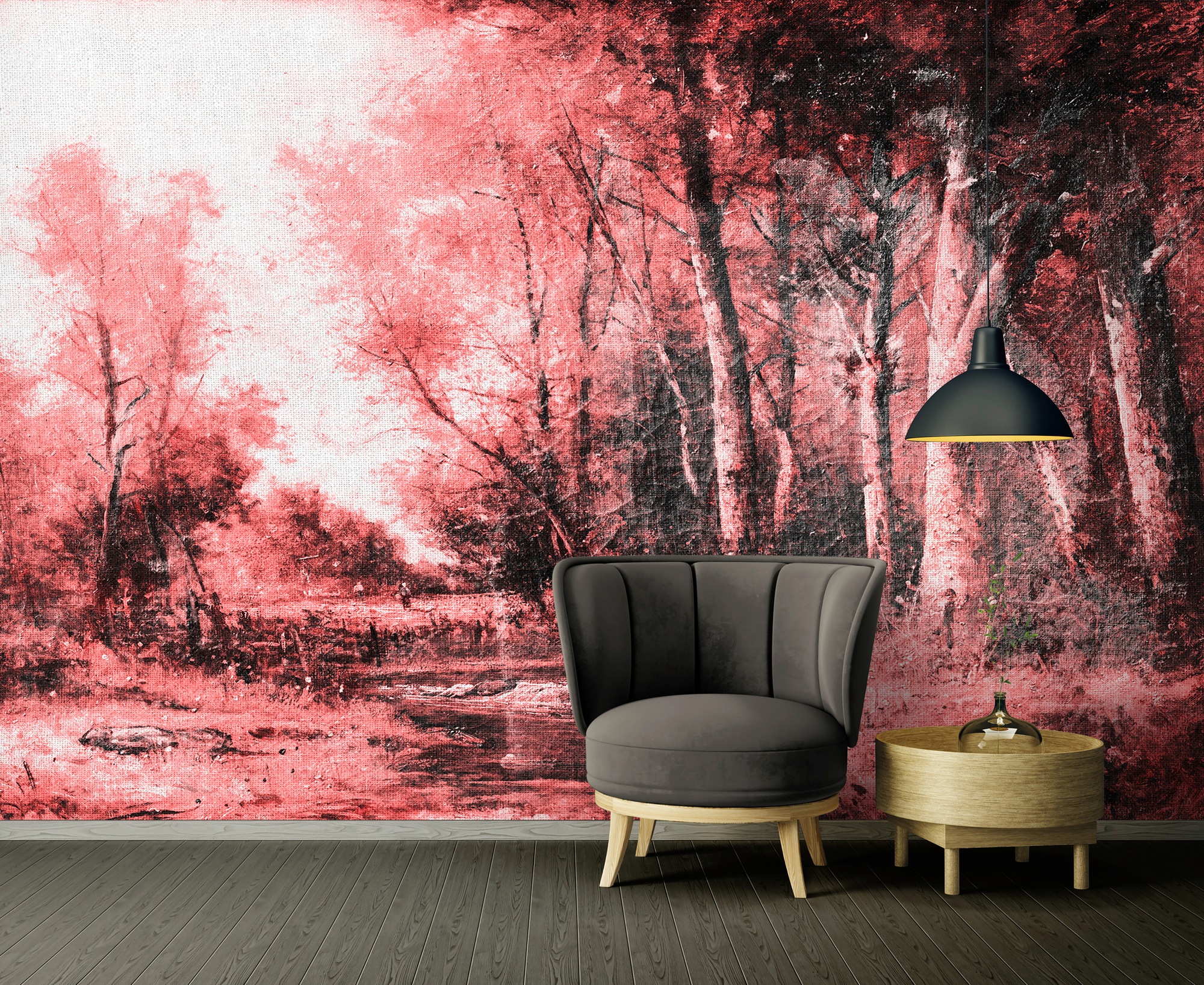 Architects Paper Fototapete »Atelier 47 Forest Painting 1«, Wald, Vlies, Wand, Schräge, Decke