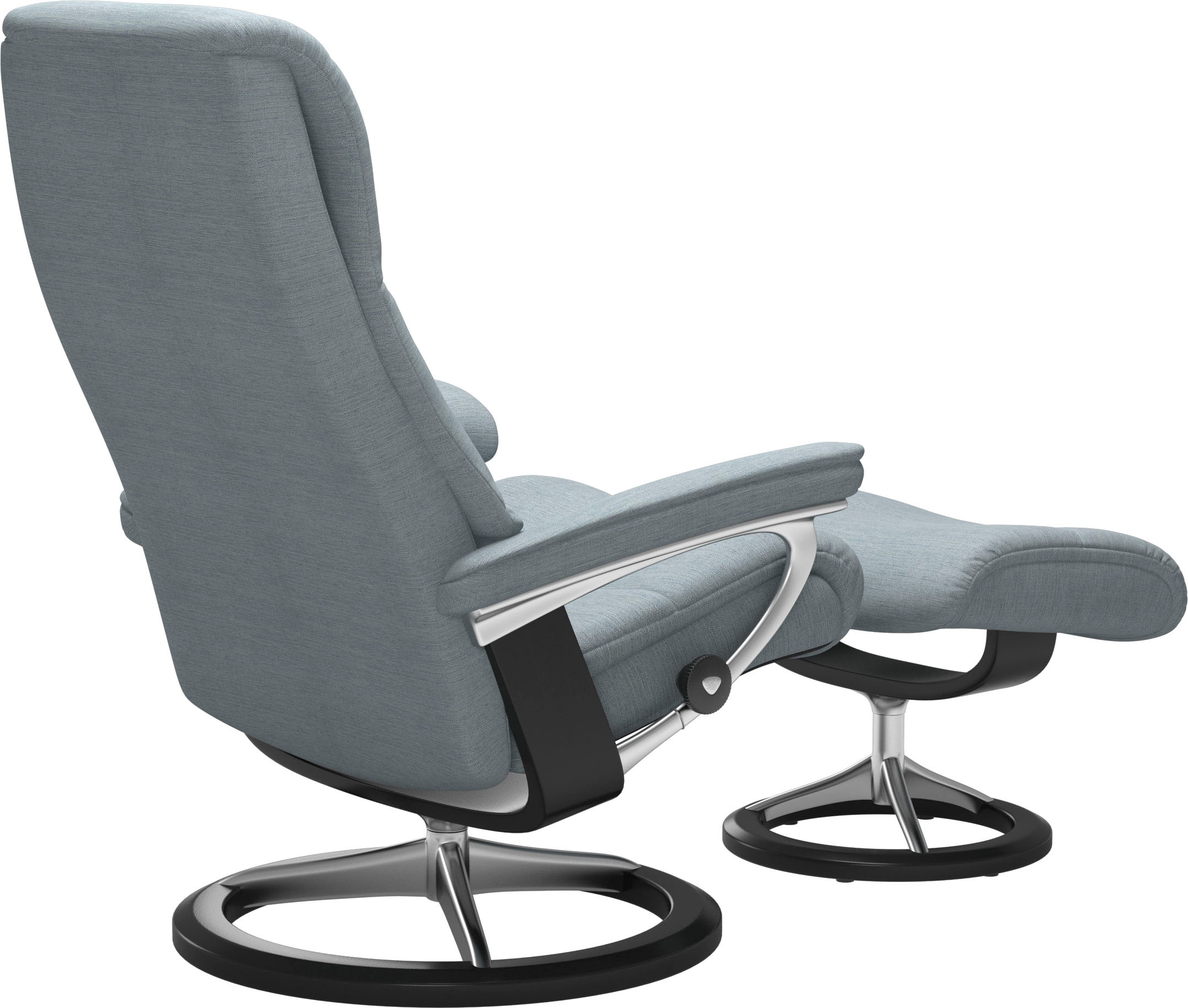 Stressless® Relaxsessel »View«, (Set, Relaxsessel mit Hocker), mit Signature Base, Größe M,Gestell Schwarz