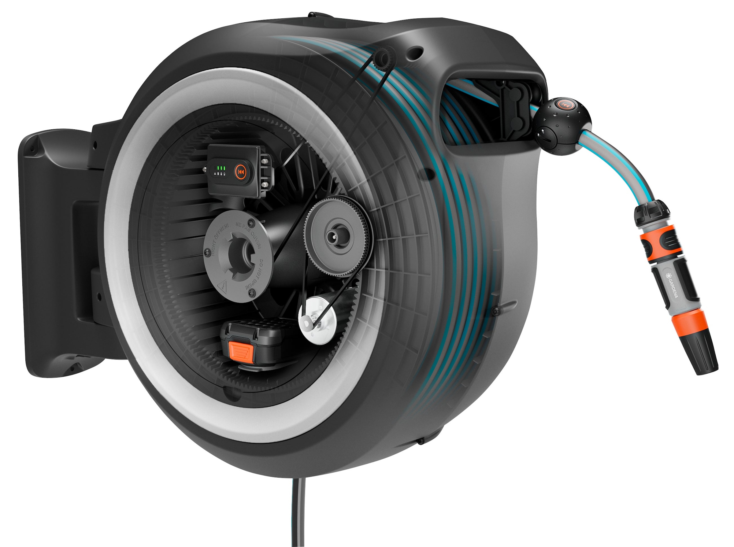 GARDENA Schlauchbox »PowerRoll XL 18V P4A Ready-To-Use Set« innovativ, mit Funkfernsteuerung, Inkl. Akku und Ladegerät