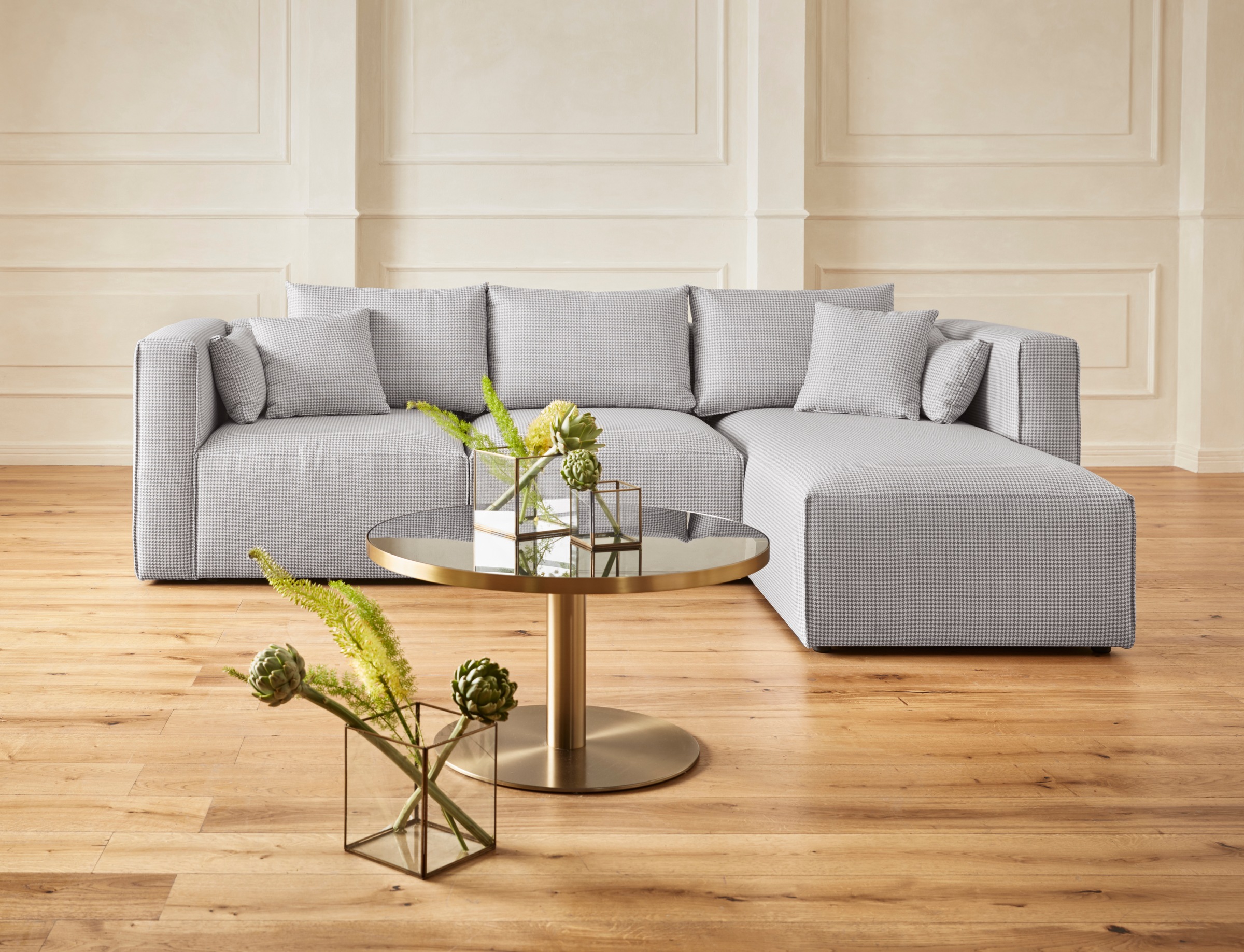 Home affaire Ecksofa "Comfine L-Form", zusammengesetzt aus Modulen, 3 Bezug günstig online kaufen