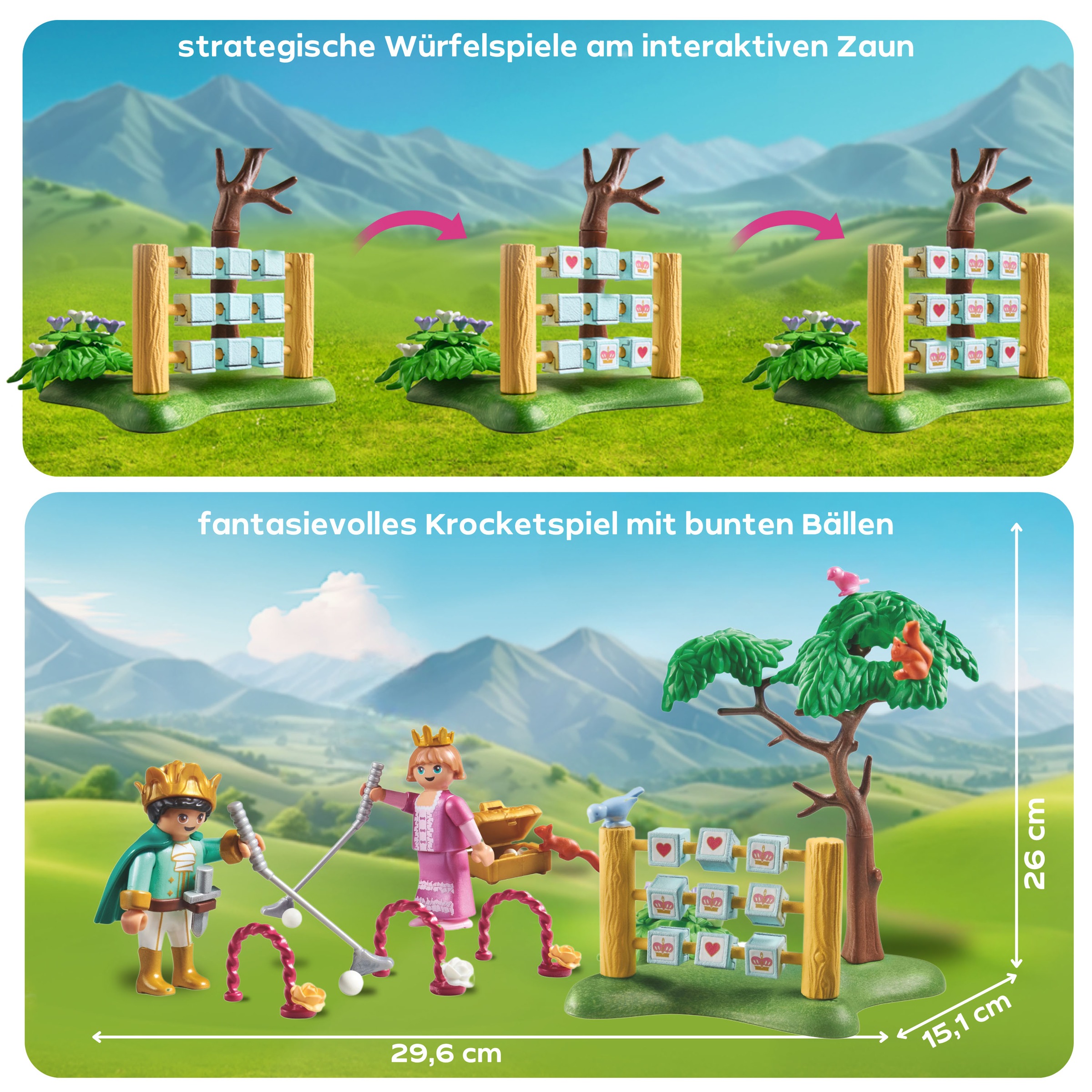 Playmobil® Konstruktions-Spielset »Königskinder im Spielgarten (71849), Playmobil Princess Magic«, (58 St.)