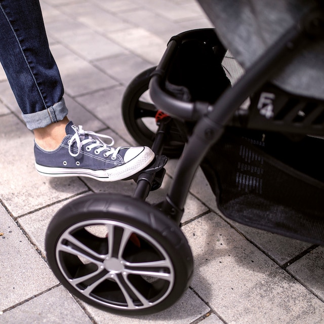 Gesslein Kombi-Kinderwagen »F4 Air+, schwarz/tabak, anthrazit«, mit  Tragetasche C2 Compact und Babyschalenadapter kaufen