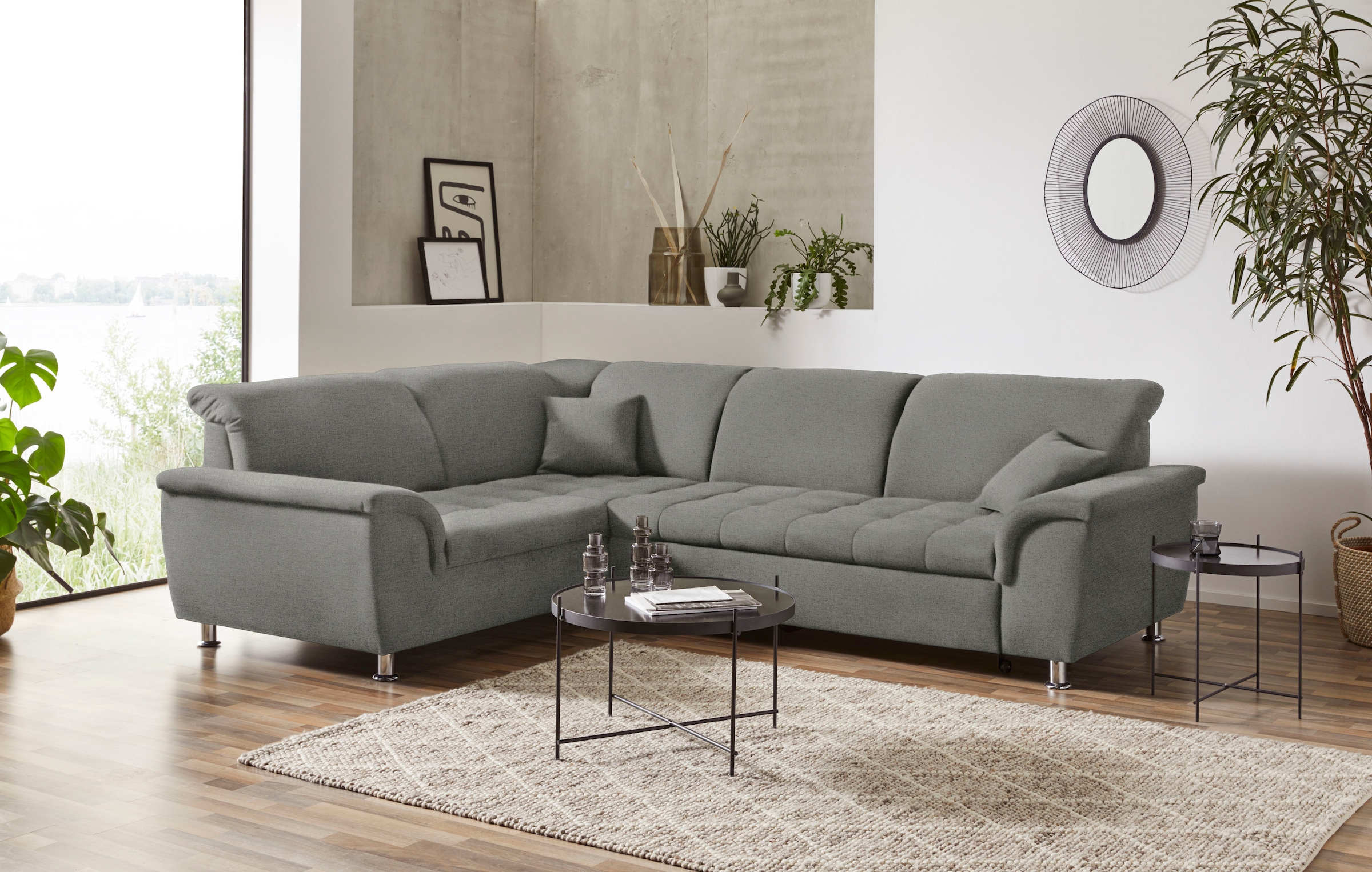 DOMO collection Ecksofa »Franzi L-Form«, wahlweise mit Kopfteilverstellung (dann Breite: 275 cm)